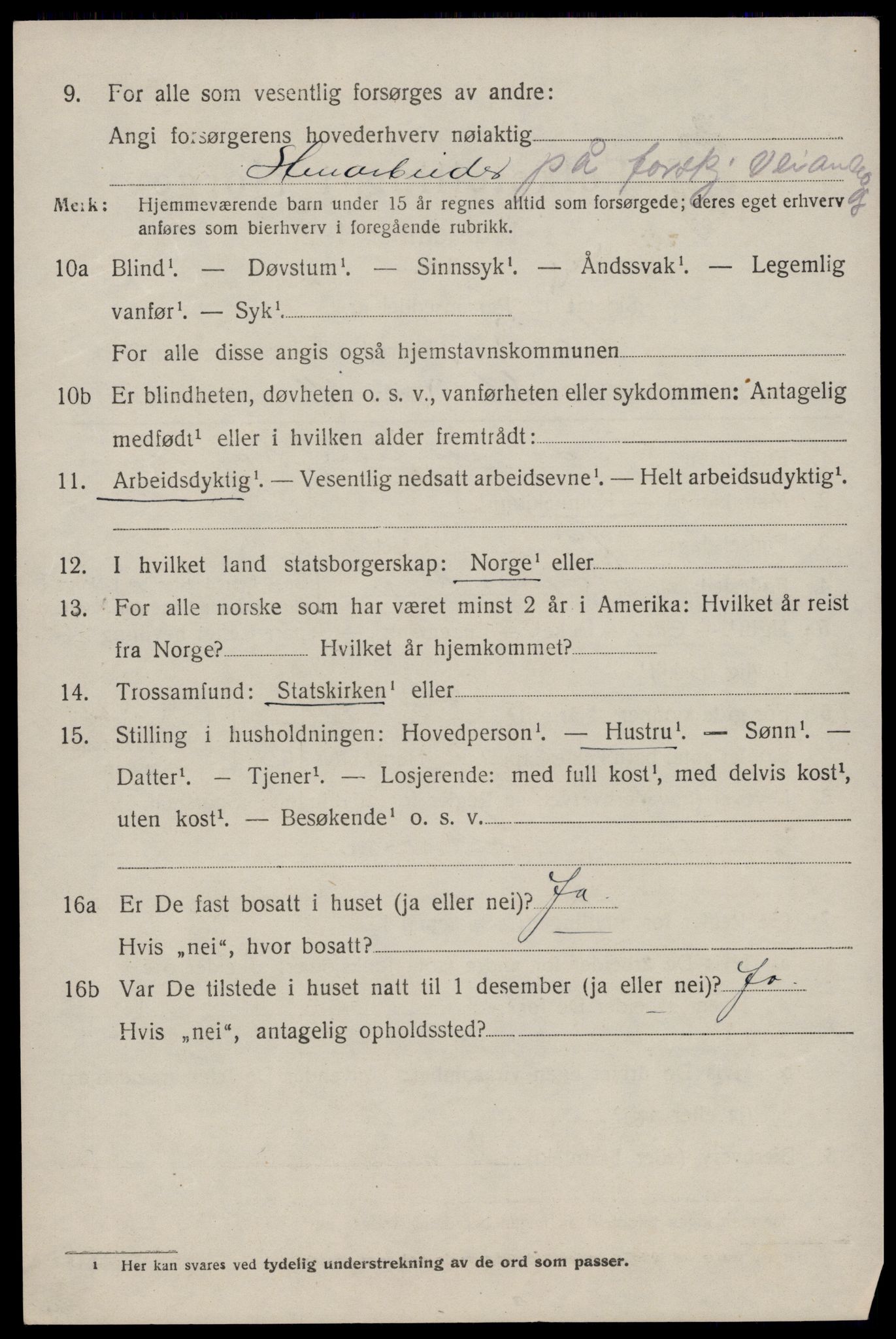 SAST, 1920 census for Bokn, 1920, p. 1315