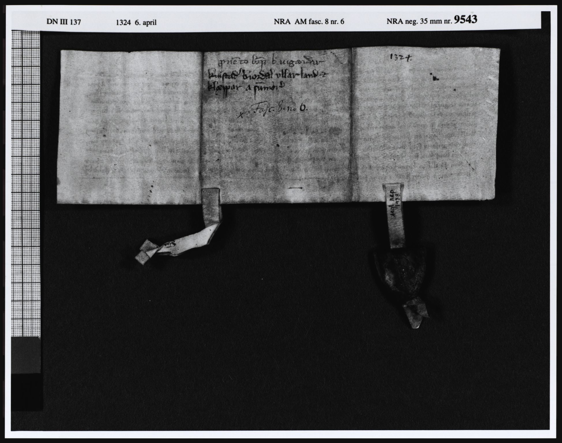 Riksarkivets diplomsamling, AV/RA-EA-5965/F05/L0028: NRA AM fasc. 8 nr. 1a-6, 1315-1324, p. 26
