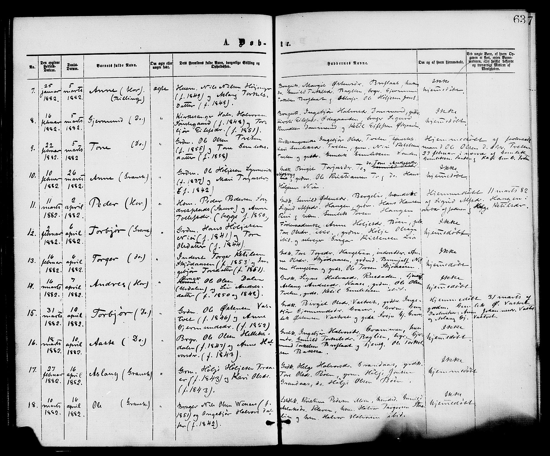 Gransherad kirkebøker, SAKO/A-267/F/Fa/L0004: Parish register (official) no. I 4, 1871-1886, p. 63