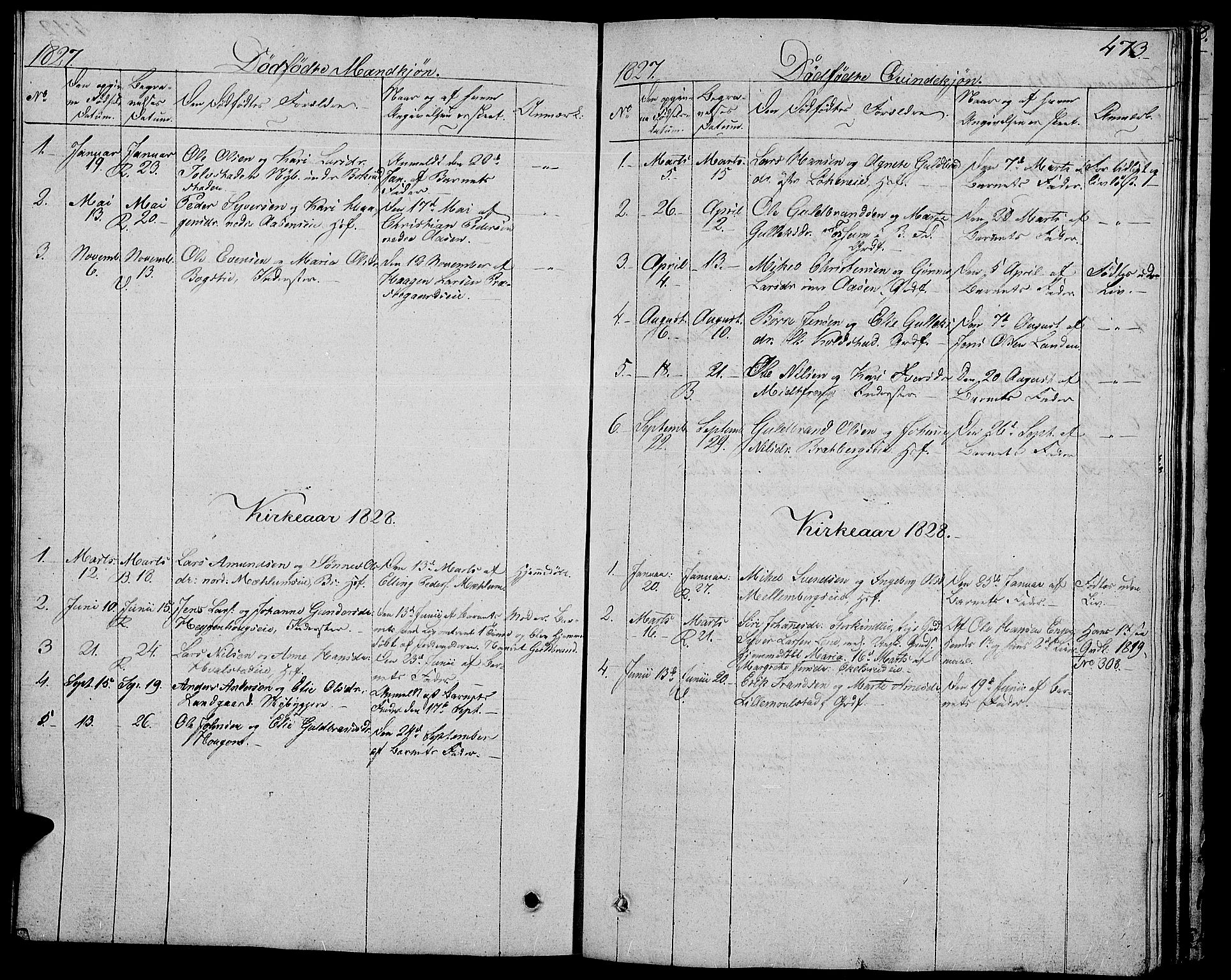 Ringsaker prestekontor, SAH/PREST-014/L/La/L0004: Parish register (copy) no. 4, 1827-1838, p. 473