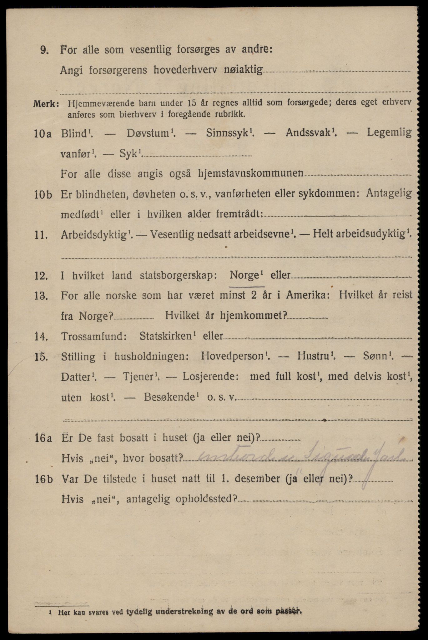 RA, 1920 census: Additional forms, 1920, p. 4160