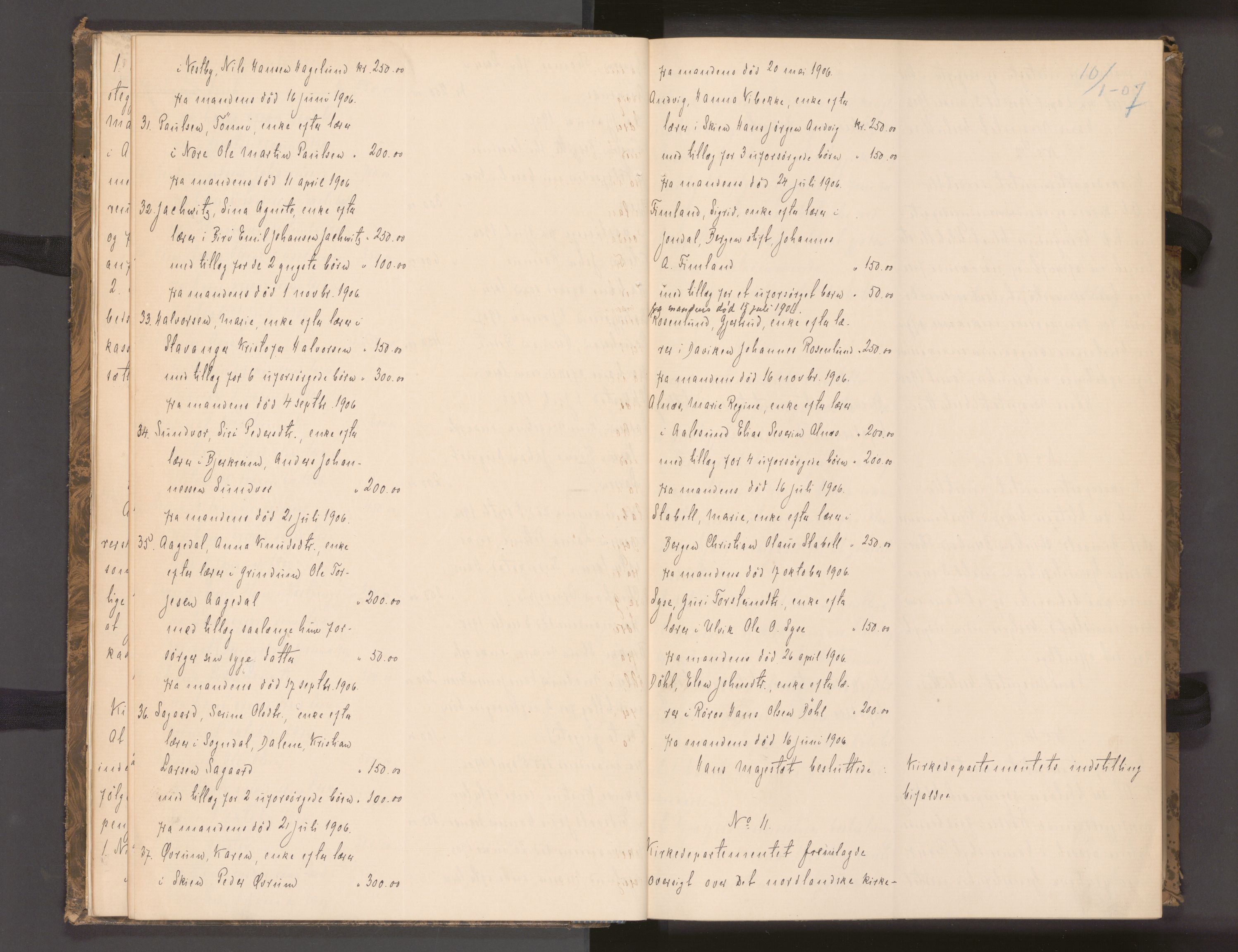 Statsrådssekretariatet, AV/RA-S-1001/A/Ac/L0006: Kgl. res. nr. 1-873, 1. kvartal, 1907