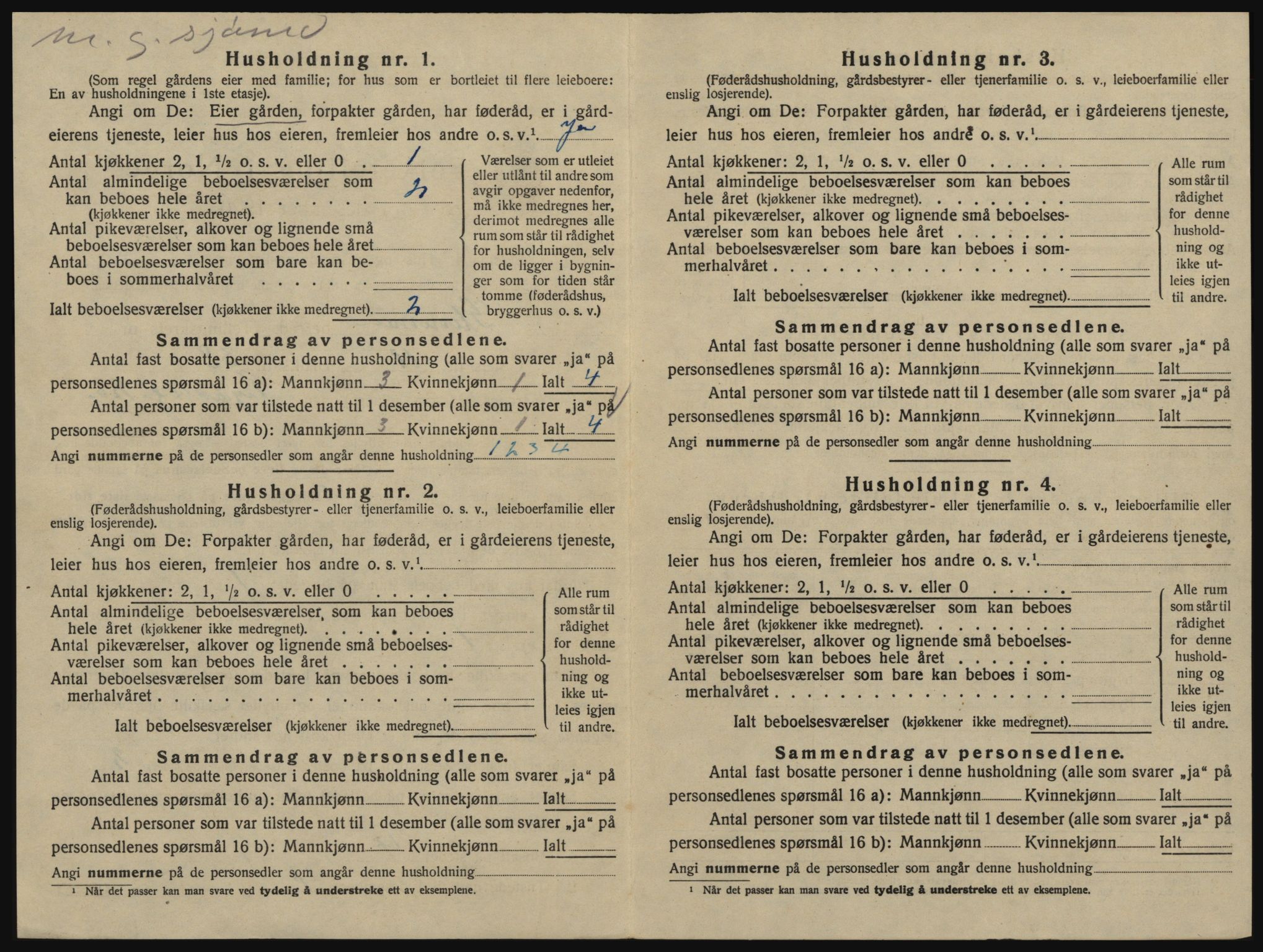 SAO, 1920 census for Glemmen, 1920, p. 2464