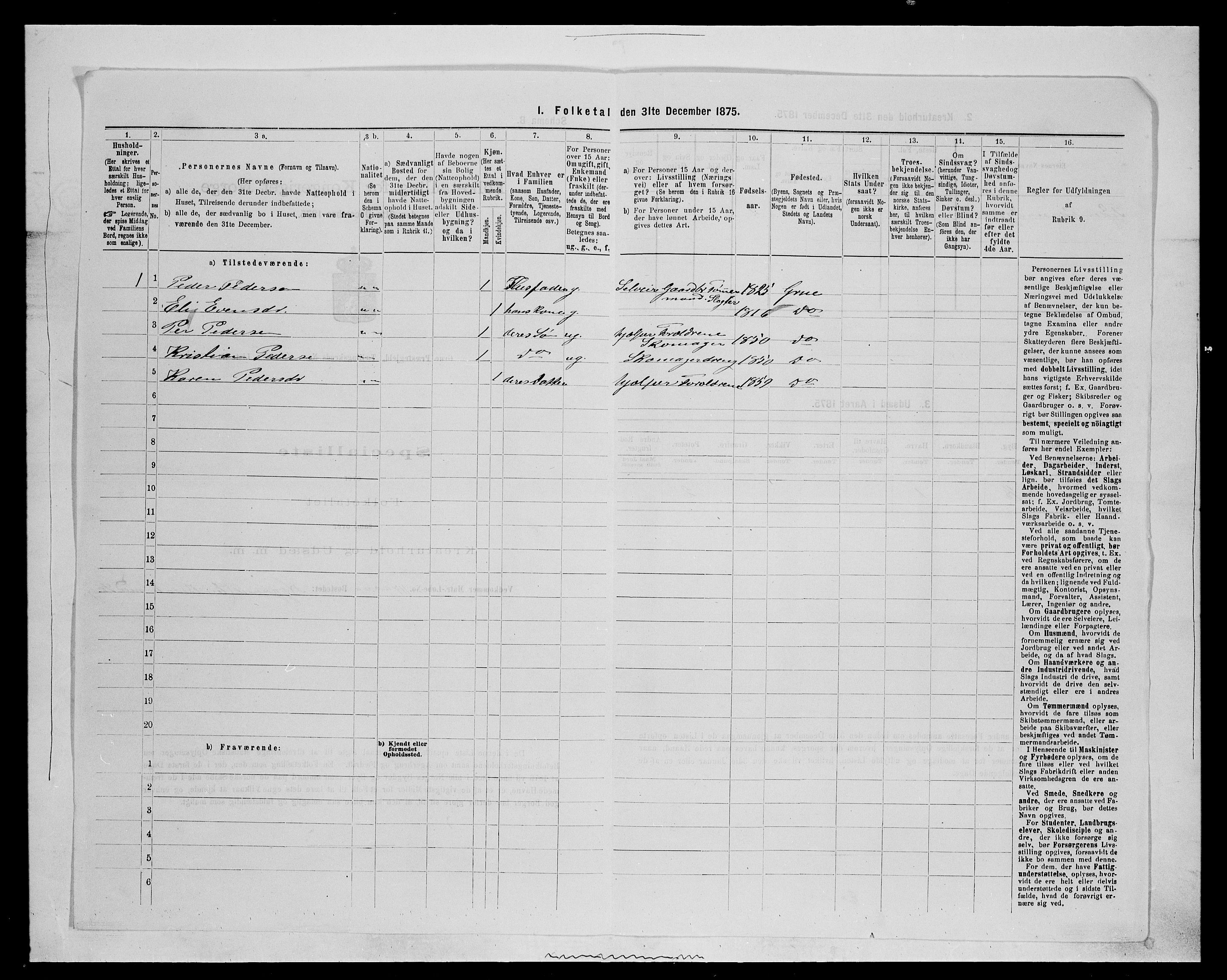 SAH, 1875 census for 0423P Grue, 1875, p. 904