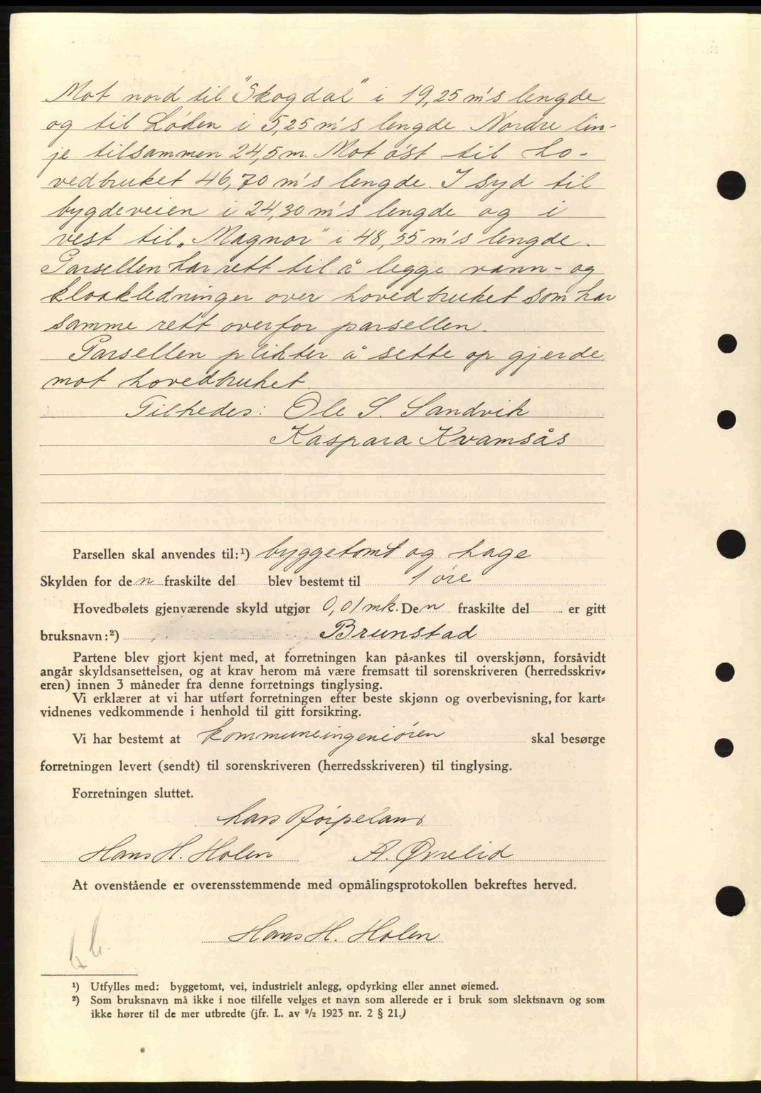 Nordre Sunnmøre sorenskriveri, AV/SAT-A-0006/1/2/2C/2Ca: Mortgage book no. A4, 1937-1938, Diary no: : 1710/1937