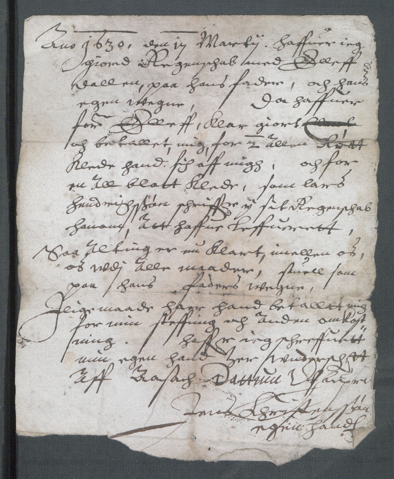 Riksarkivets diplomsamling, AV/RA-EA-5965/F02/L0139: Dokumenter, 1630, p. 13