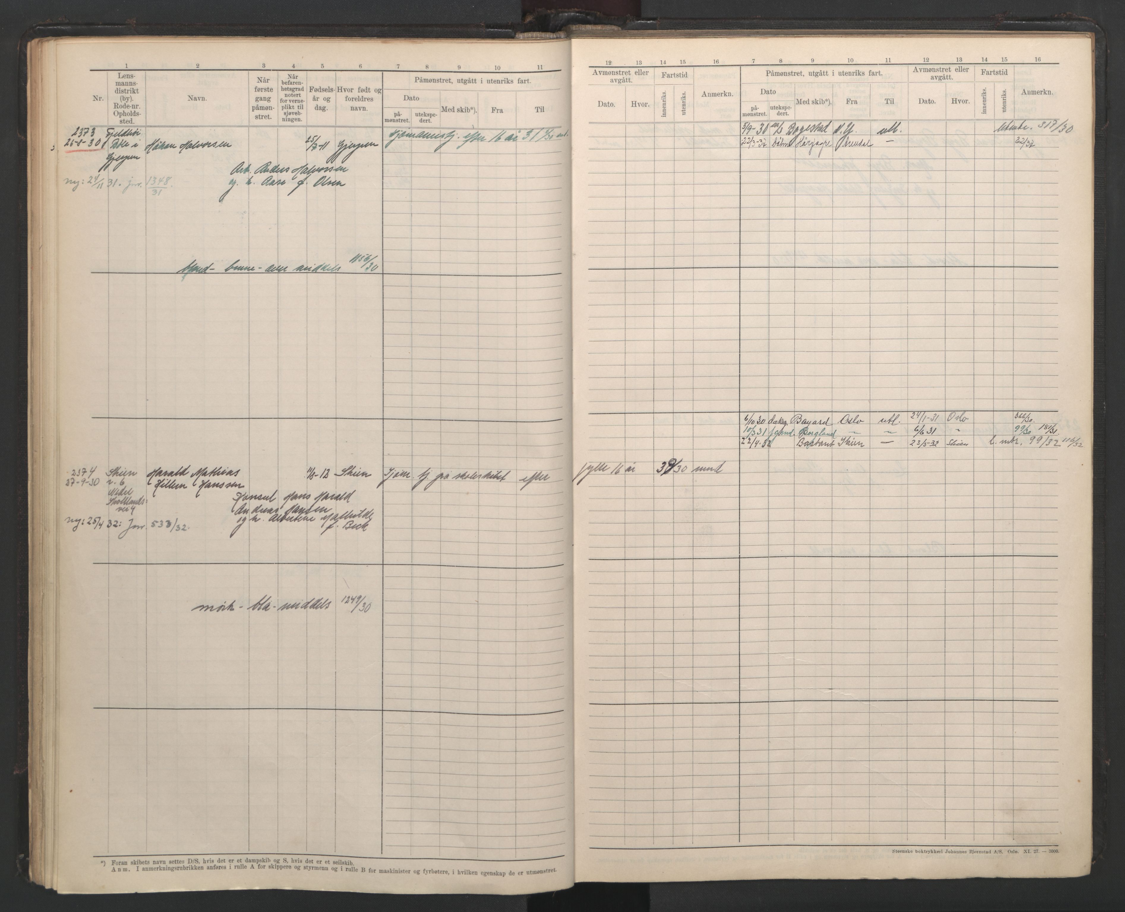 Skien innrulleringskontor, AV/SAKO-A-832/F/Fb/L0008: Hovedrulle, 1927-1948, p. 48