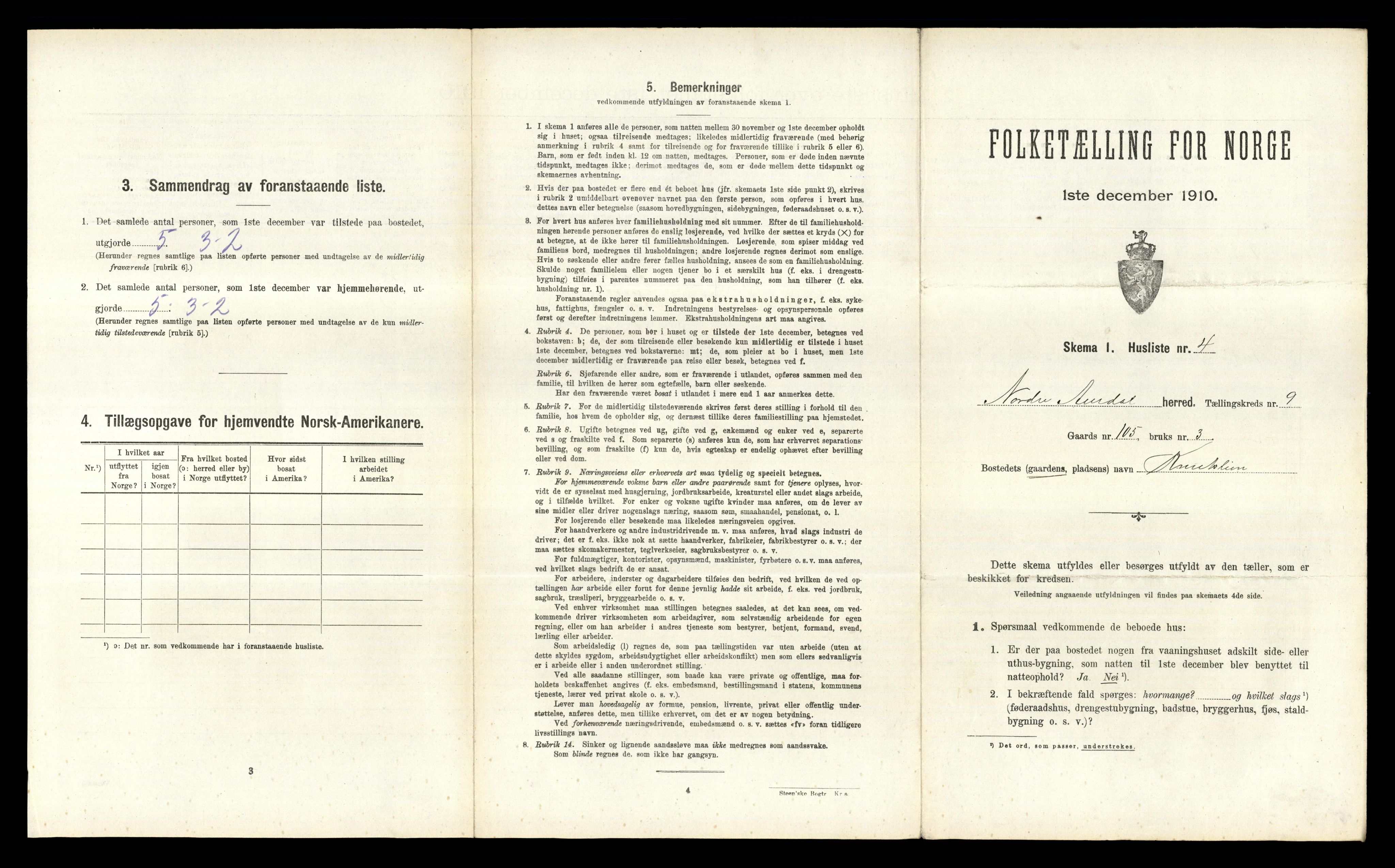 RA, 1910 census for Nord-Aurdal, 1910, p. 1361