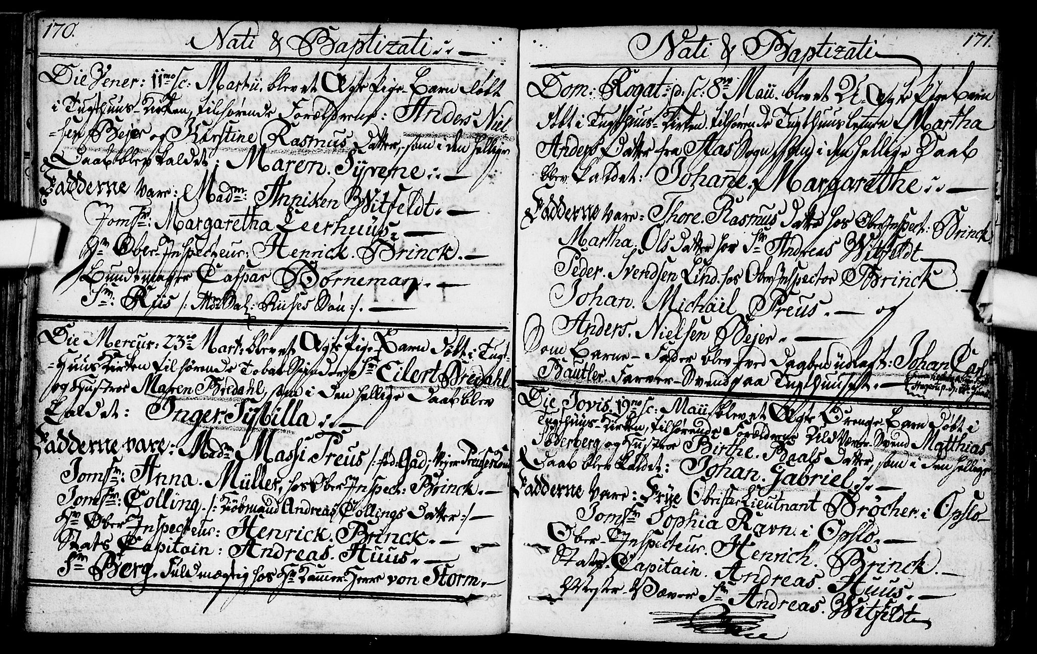 Kristiania tukthusprest Kirkebøker, SAO/A-10881/F/Fa/L0001: Parish register (official) no. 1, 1758-1828, p. 170-171