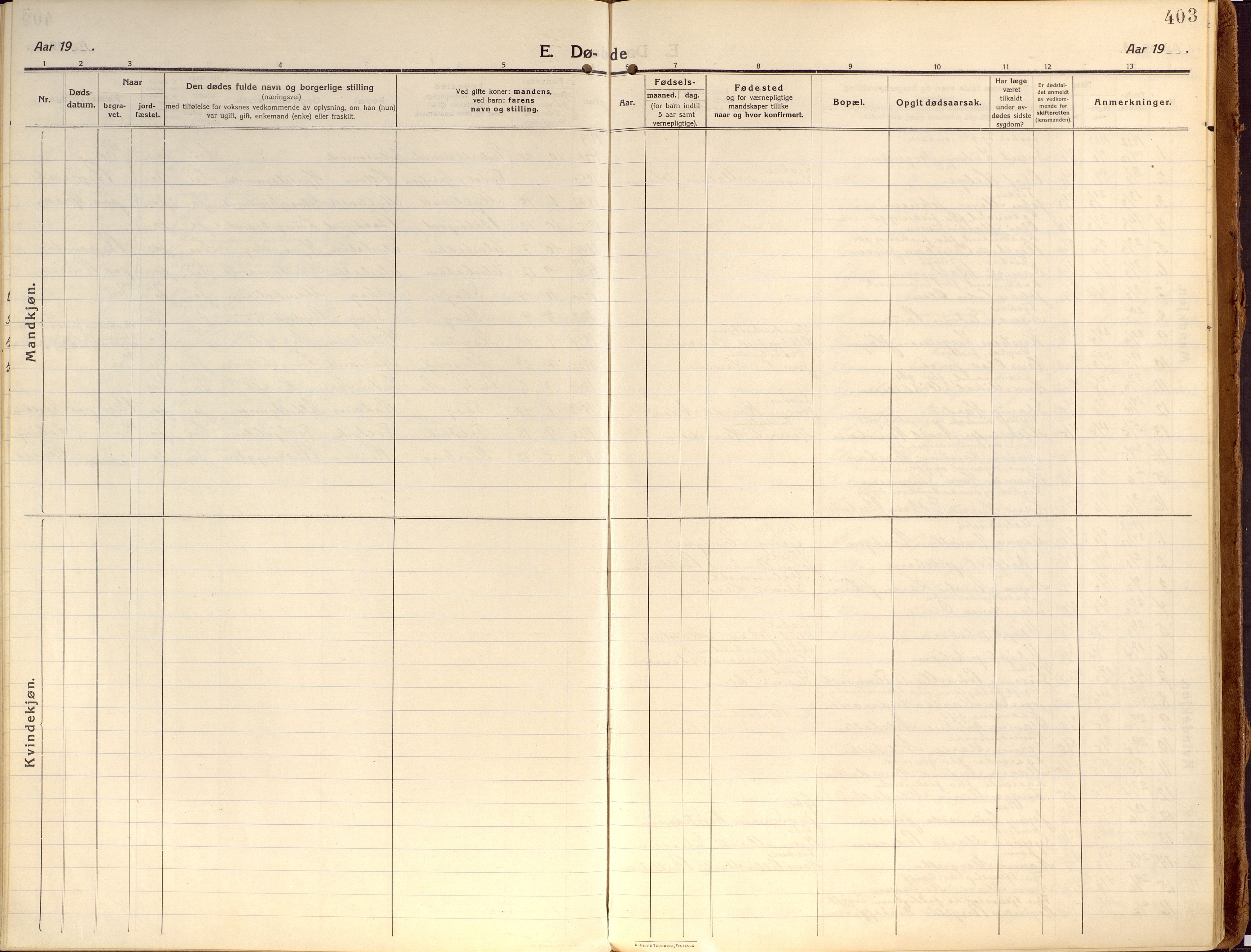 Ibestad sokneprestembete, SATØ/S-0077/H/Ha/Haa/L0018kirke: Parish register (official) no. 18, 1915-1929, p. 403