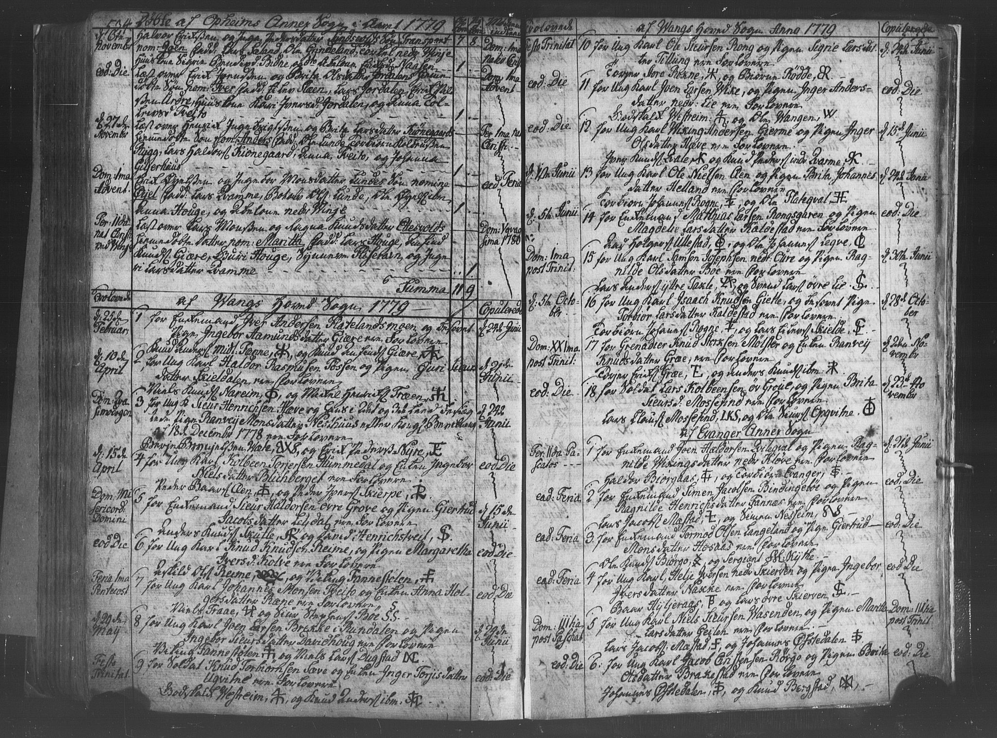 Voss sokneprestembete, SAB/A-79001/H/Haa: Parish register (official) no. A 8, 1752-1780, p. 534-535