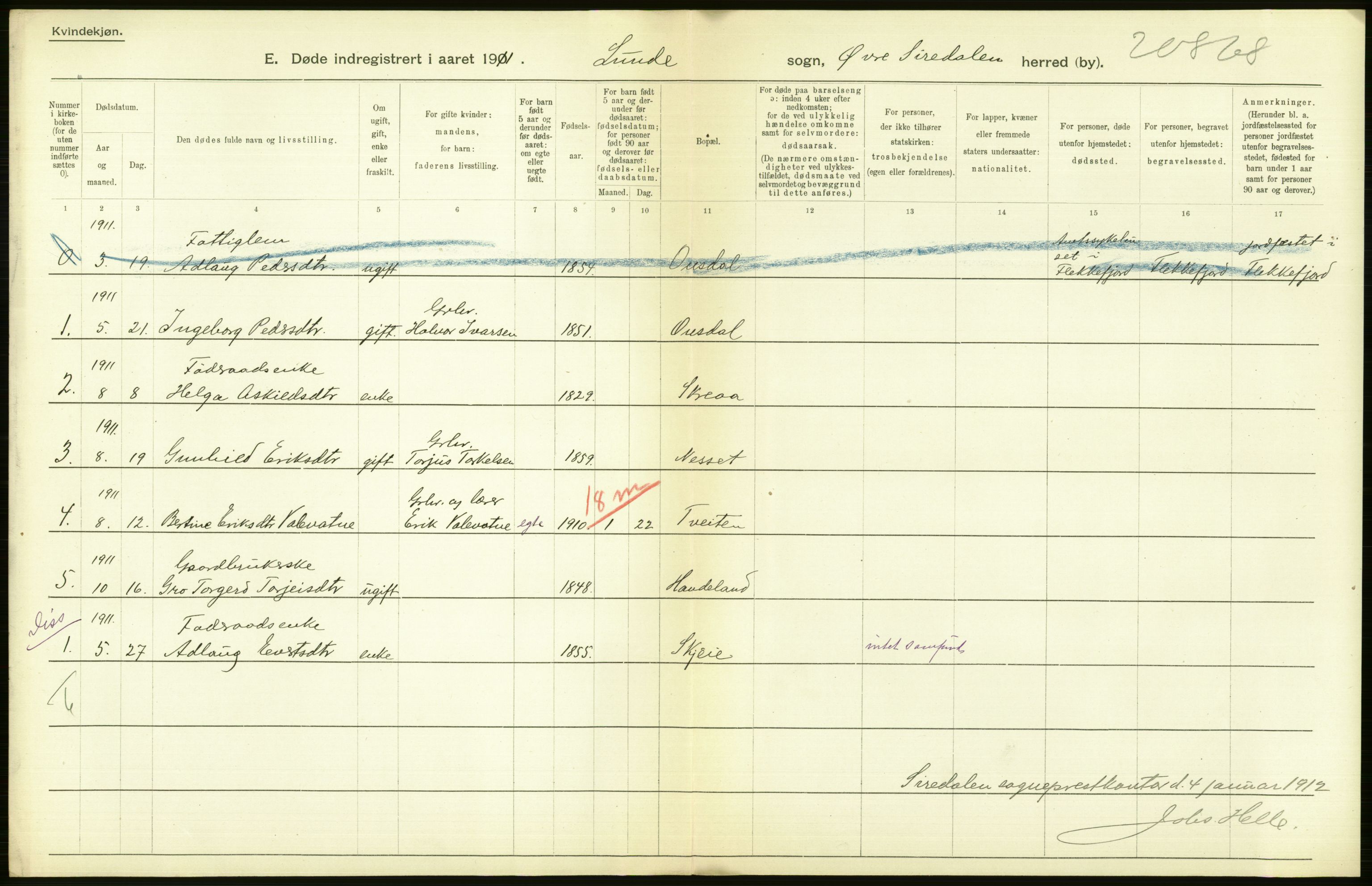 Statistisk sentralbyrå, Sosiodemografiske emner, Befolkning, AV/RA-S-2228/D/Df/Dfb/Dfba/L0024: Lister og Mandals amt:  Gifte, døde, dødfødte. Bygder og byer., 1911, p. 356
