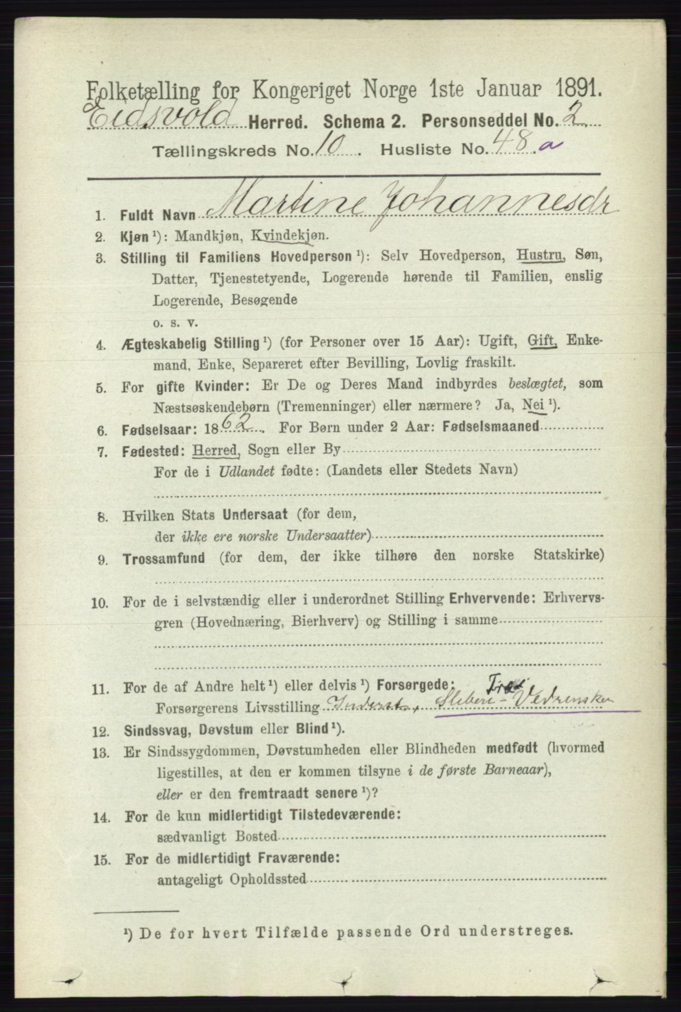 RA, 1891 census for 0237 Eidsvoll, 1891, p. 7131
