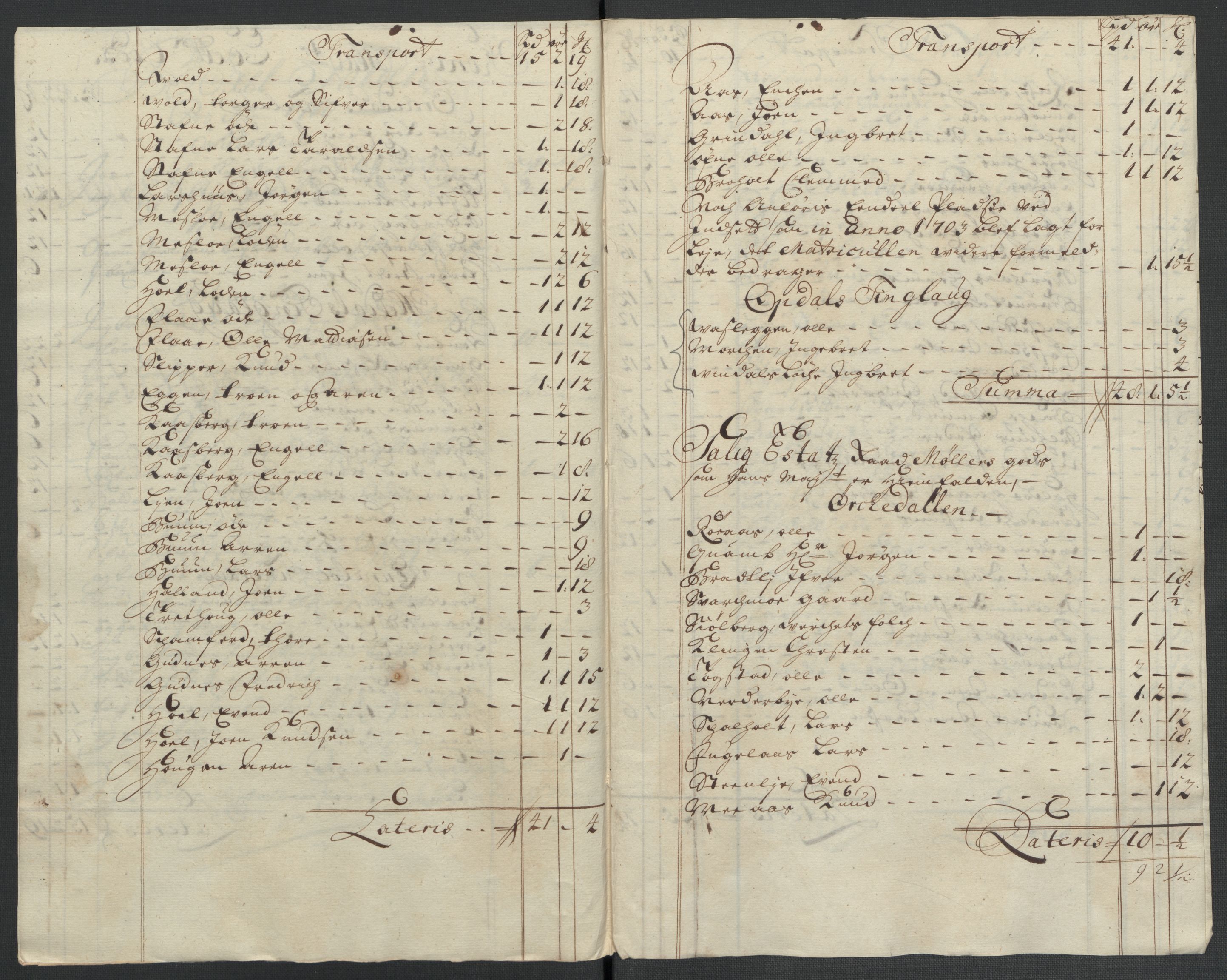 Rentekammeret inntil 1814, Reviderte regnskaper, Fogderegnskap, AV/RA-EA-4092/R60/L3960: Fogderegnskap Orkdal og Gauldal, 1710, p. 165