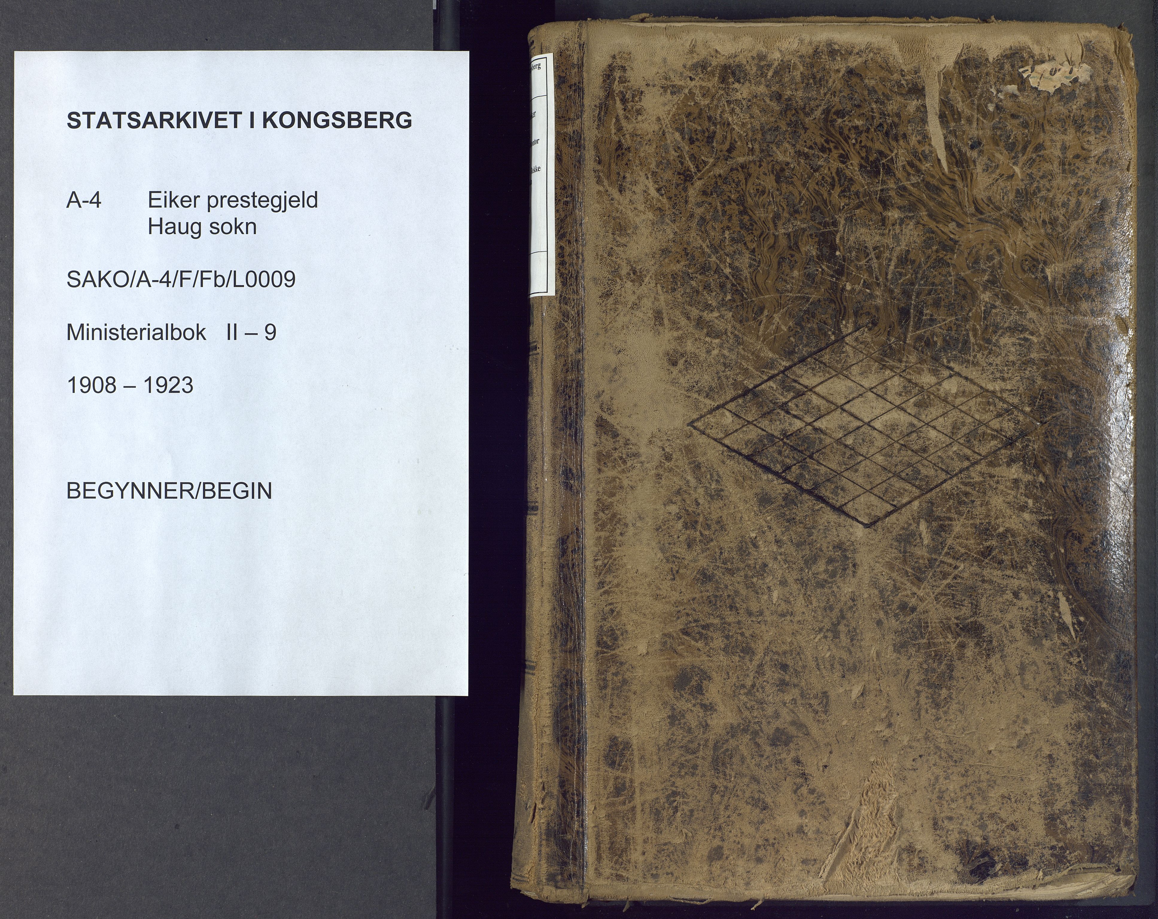 Eiker kirkebøker, AV/SAKO-A-4/F/Fb/L0009: Parish register (official) no. II 9, 1908-1923