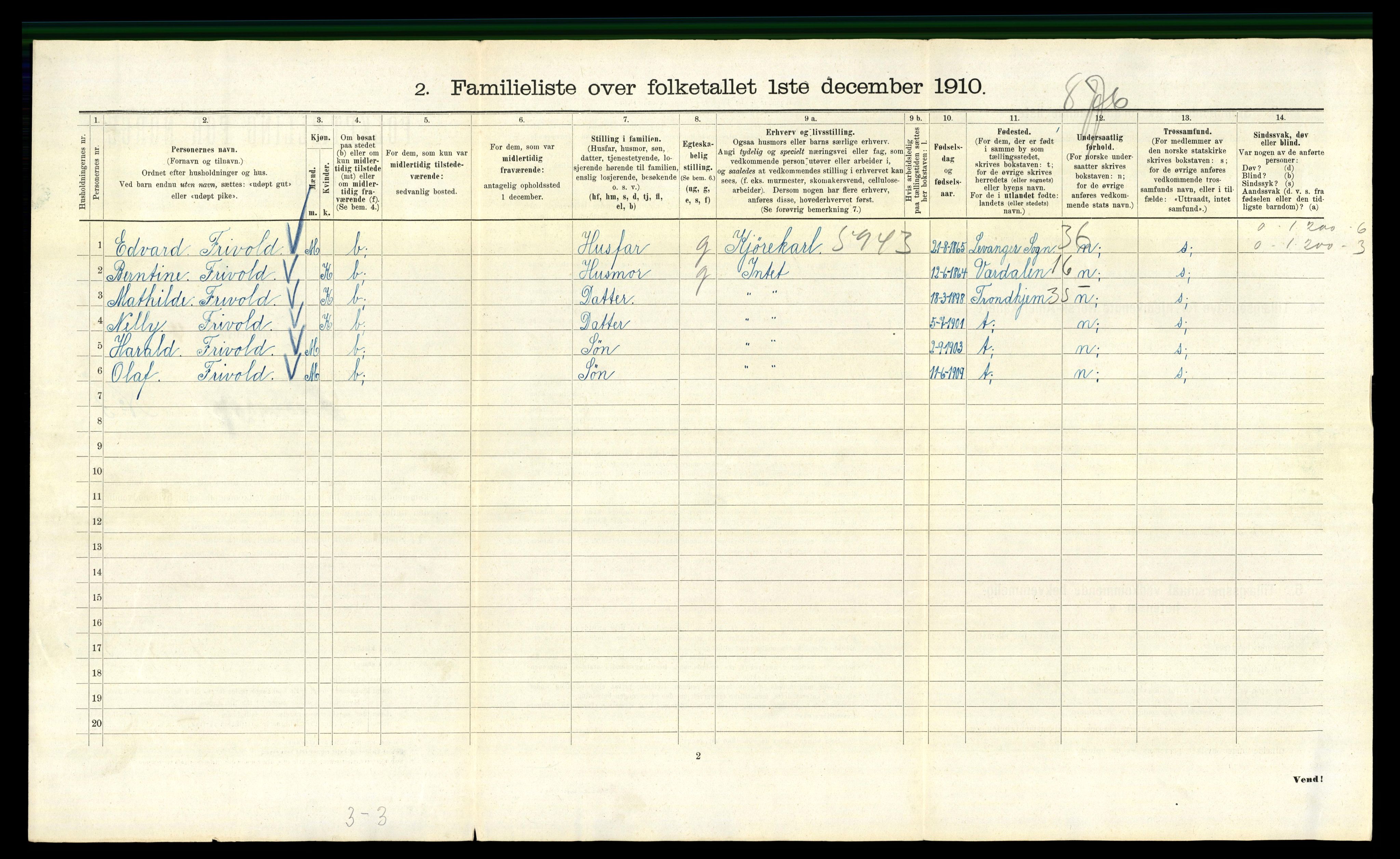 RA, 1910 census for Kristiania, 1910, p. 124888