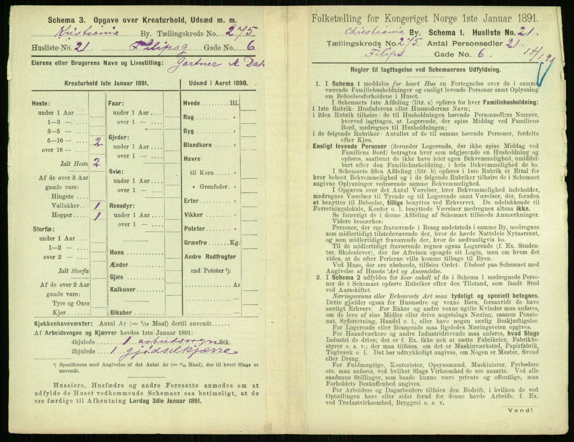 RA, 1891 census for 0301 Kristiania, 1891, p. 166933