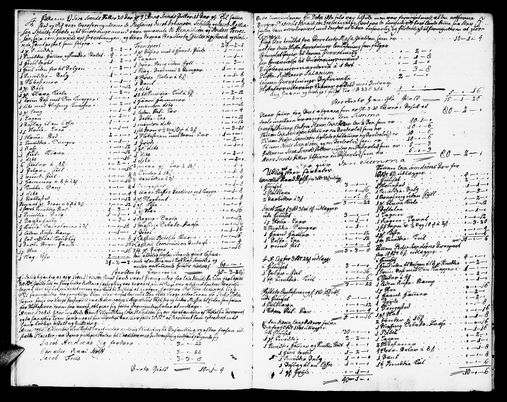 Molde byfogd, AV/SAT-A-0025/3/3Aa/L0001: Skifteprotokoll, 1748-1768, p. 4-5