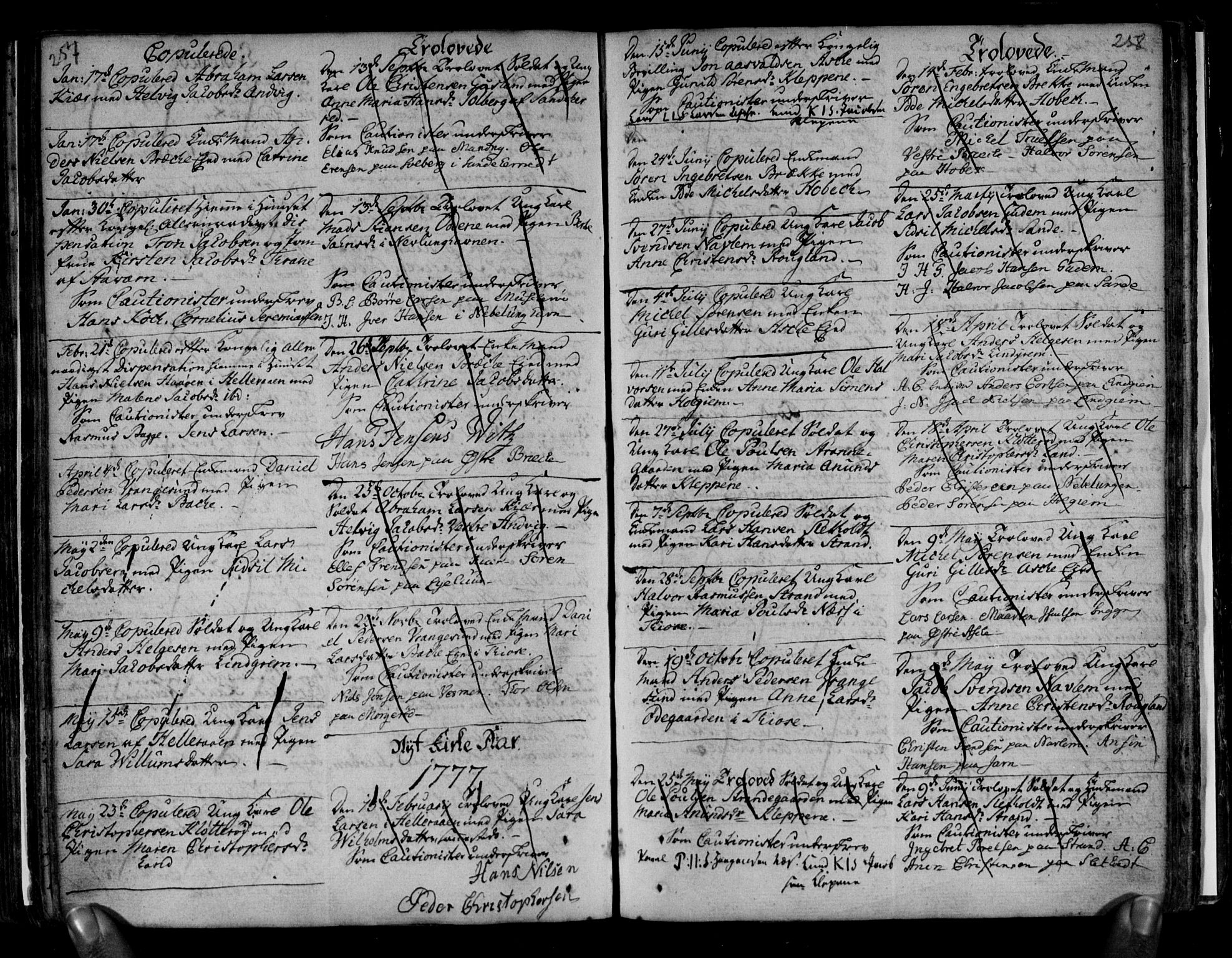 Brunlanes kirkebøker, AV/SAKO-A-342/F/Fa/L0001: Parish register (official) no. I 1, 1766-1801, p. 257-258