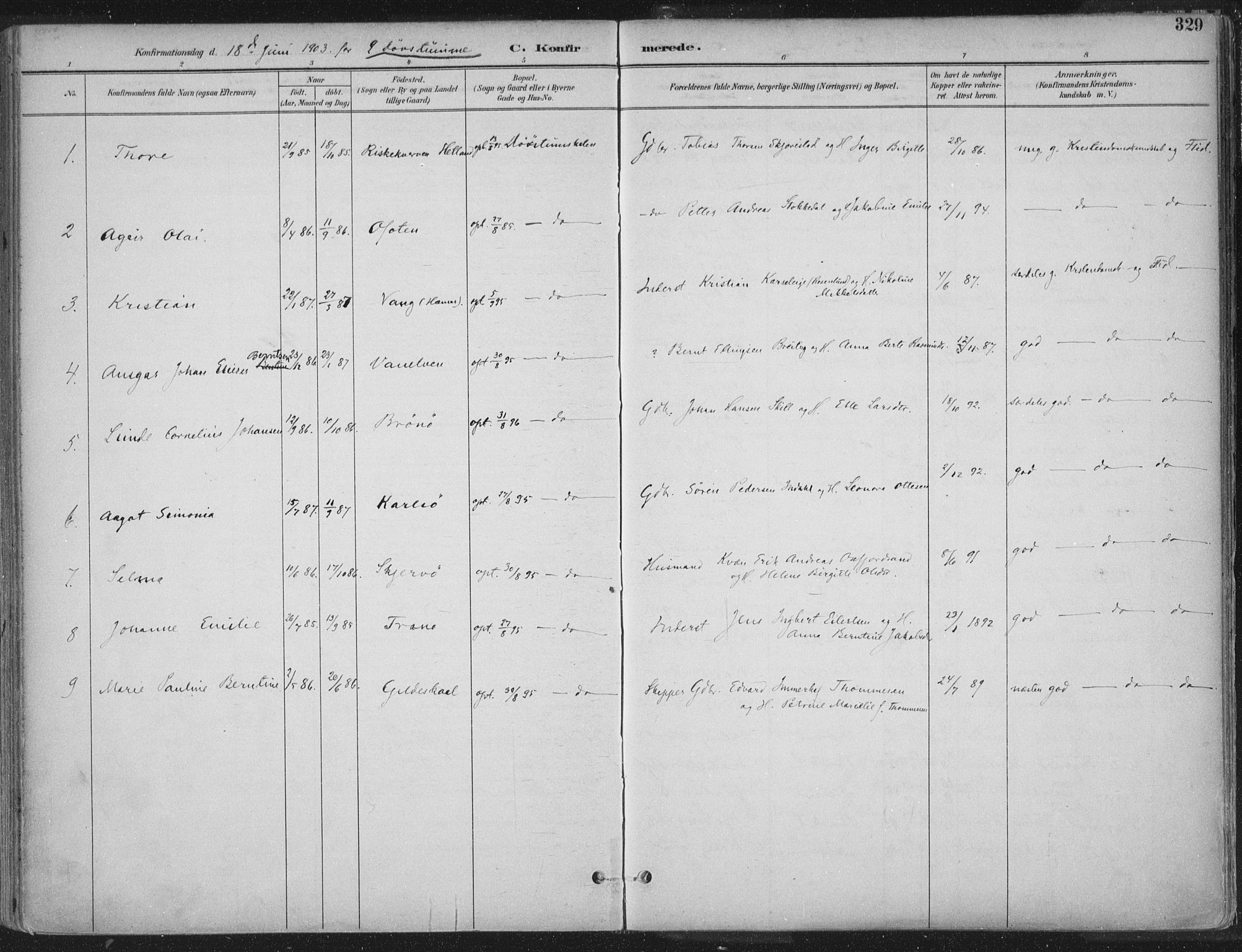 Ministerialprotokoller, klokkerbøker og fødselsregistre - Sør-Trøndelag, SAT/A-1456/601/L0062: Parish register (official) no. 601A30, 1891-1911, p. 329