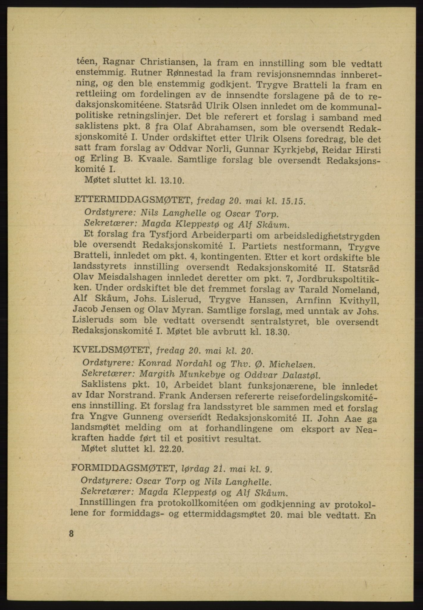 Det norske Arbeiderparti - publikasjoner, AAB/-/-/-: Protokoll over forhandlingene på det 35. ordinære landsmøte 19.-21. mars 1955 i Oslo, 1955, p. 8