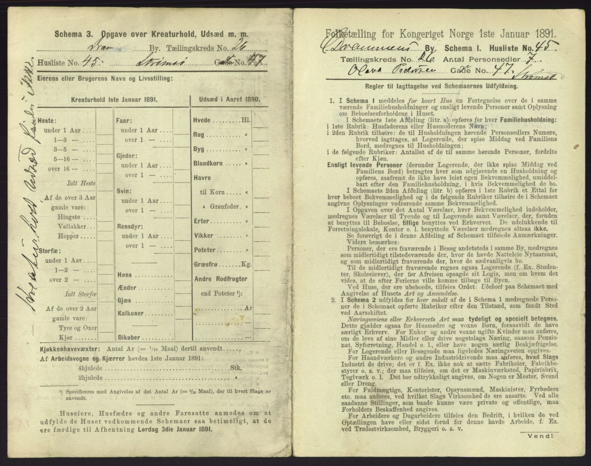 RA, 1891 census for 0602 Drammen, 1891, p. 2253