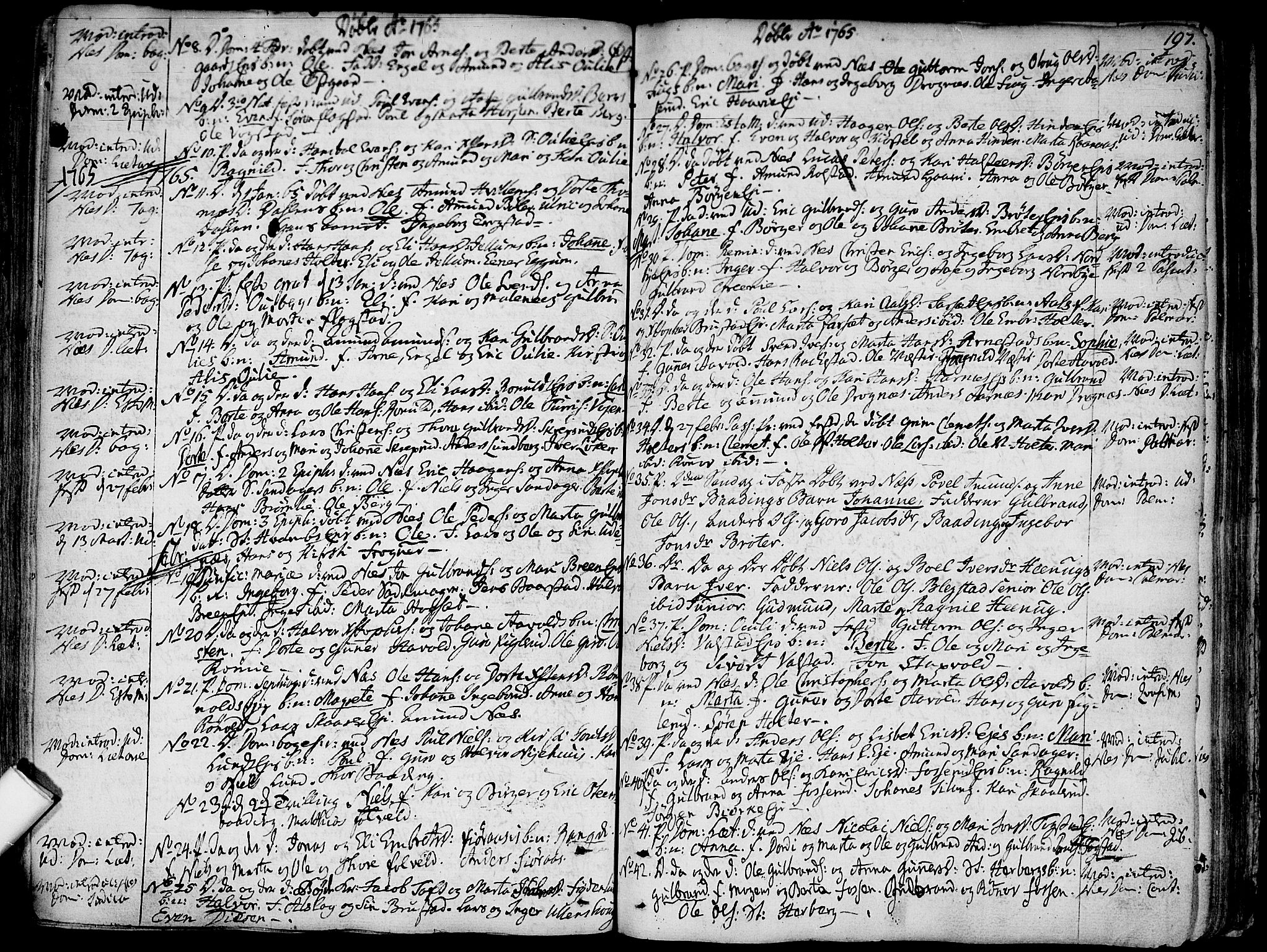 Nes prestekontor Kirkebøker, SAO/A-10410/F/Fa/L0003: Parish register (official) no. I 3, 1734-1781, p. 197