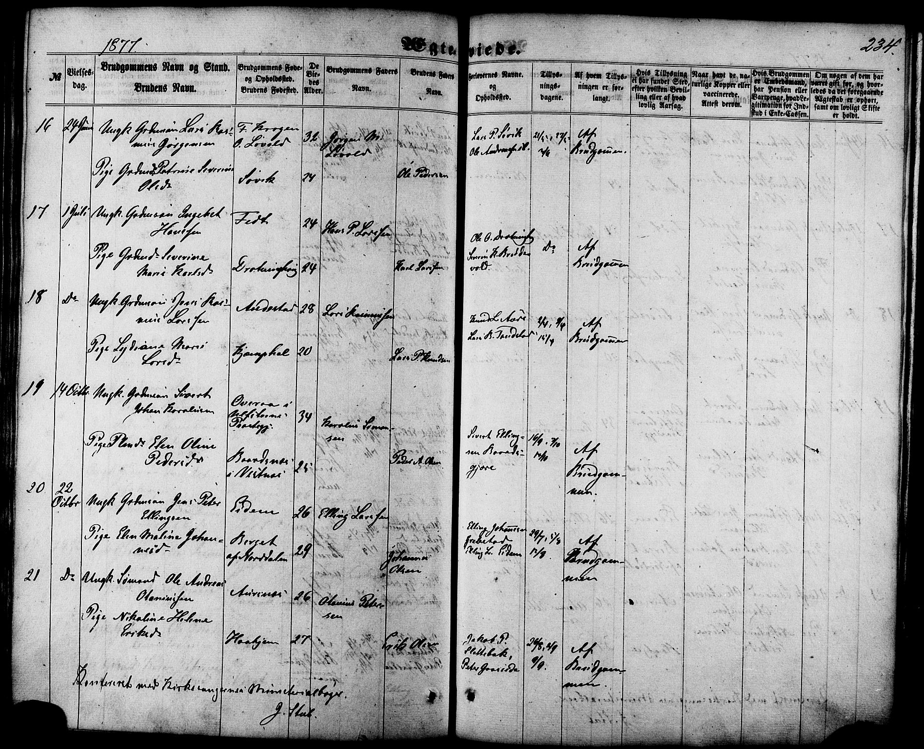 Ministerialprotokoller, klokkerbøker og fødselsregistre - Møre og Romsdal, SAT/A-1454/522/L0314: Parish register (official) no. 522A09, 1863-1877, p. 234