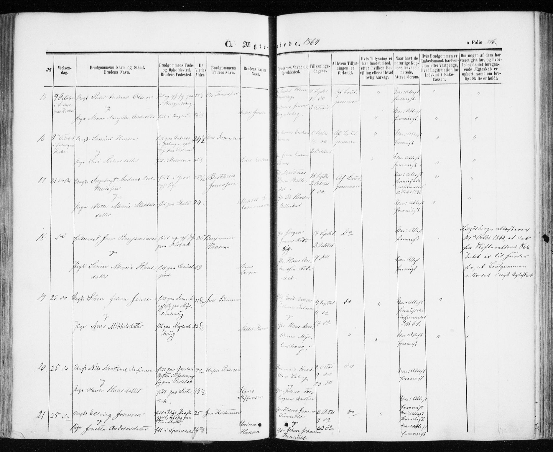 Ibestad sokneprestembete, AV/SATØ-S-0077/H/Ha/Haa/L0009kirke: Parish register (official) no. 9, 1859-1868, p. 296