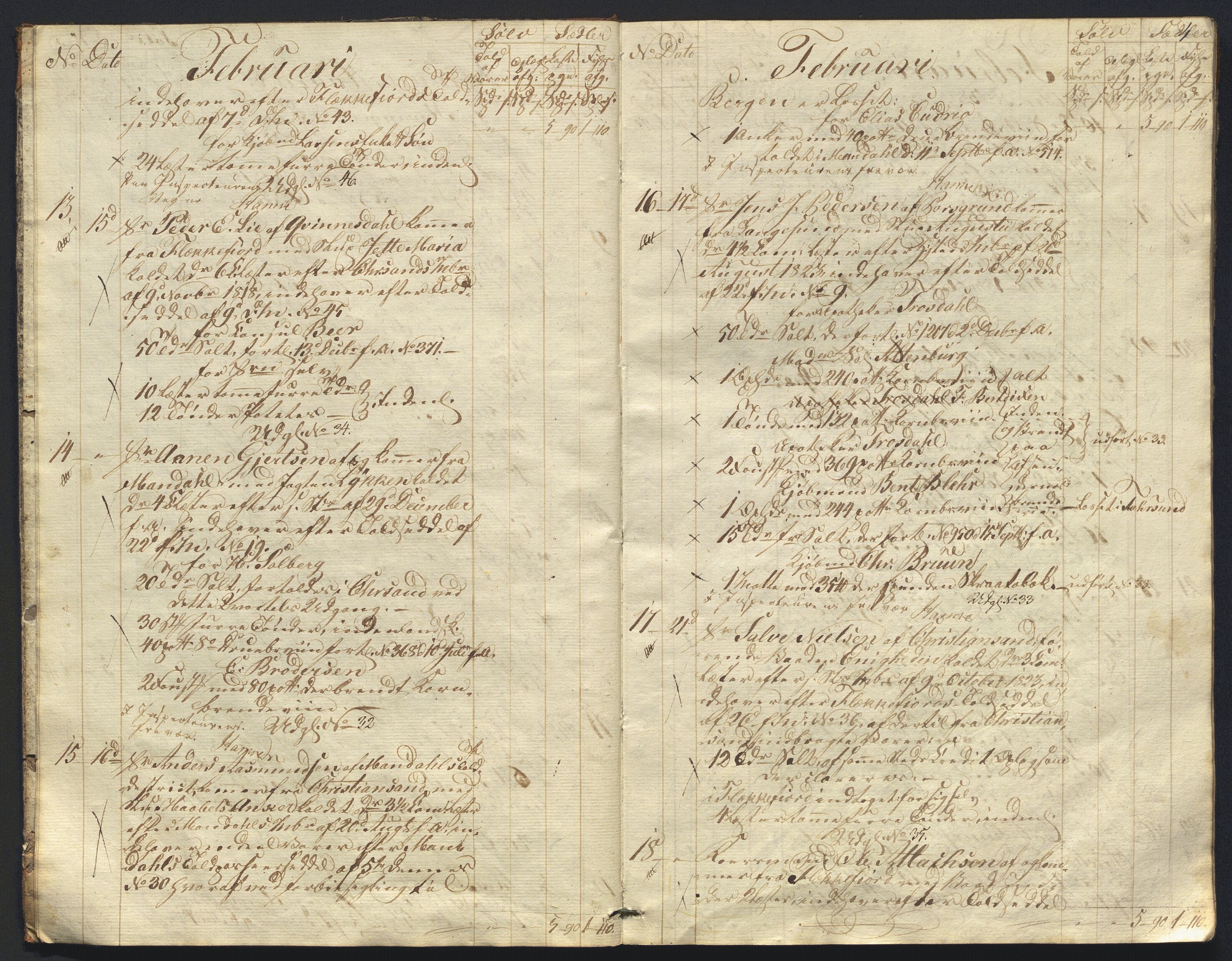 Revisjonsdepartementet, 2. revisjonskontor, AV/RA-S-1115/E/E015/L0059: Egersund: Tollbok, 1825, p. 3b-4a