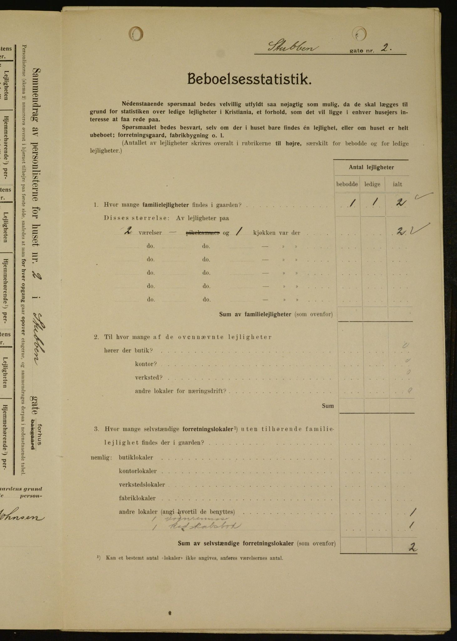 OBA, Municipal Census 1909 for Kristiania, 1909, p. 94495