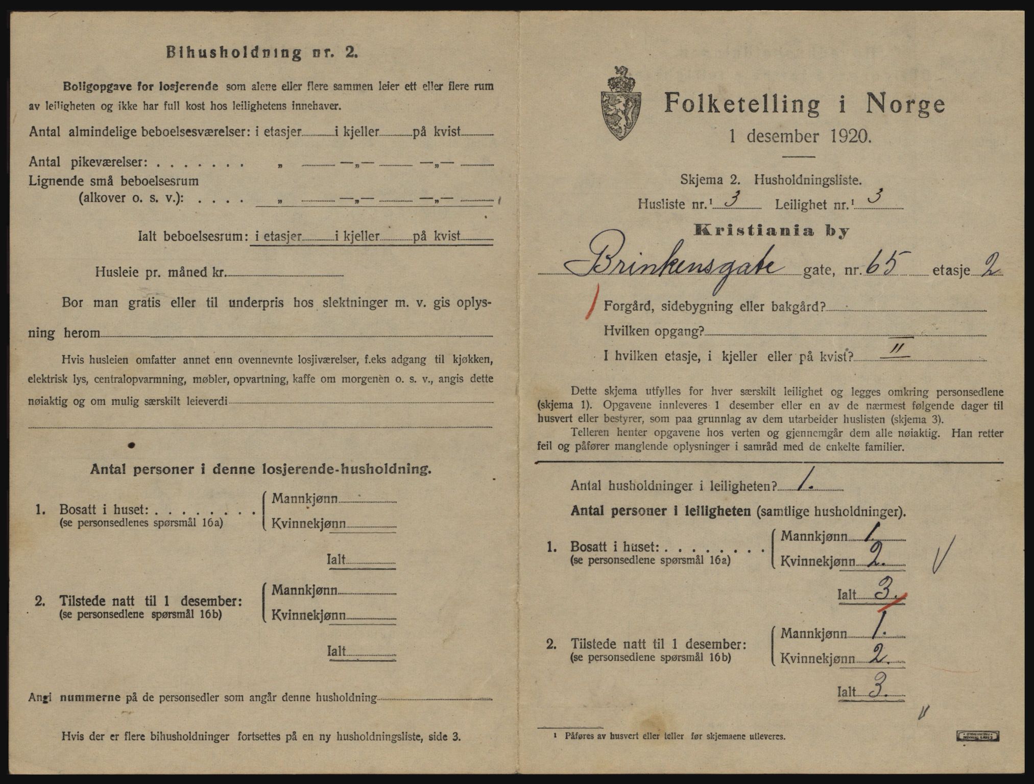 SAO, 1920 census for Kristiania, 1920, p. 9230