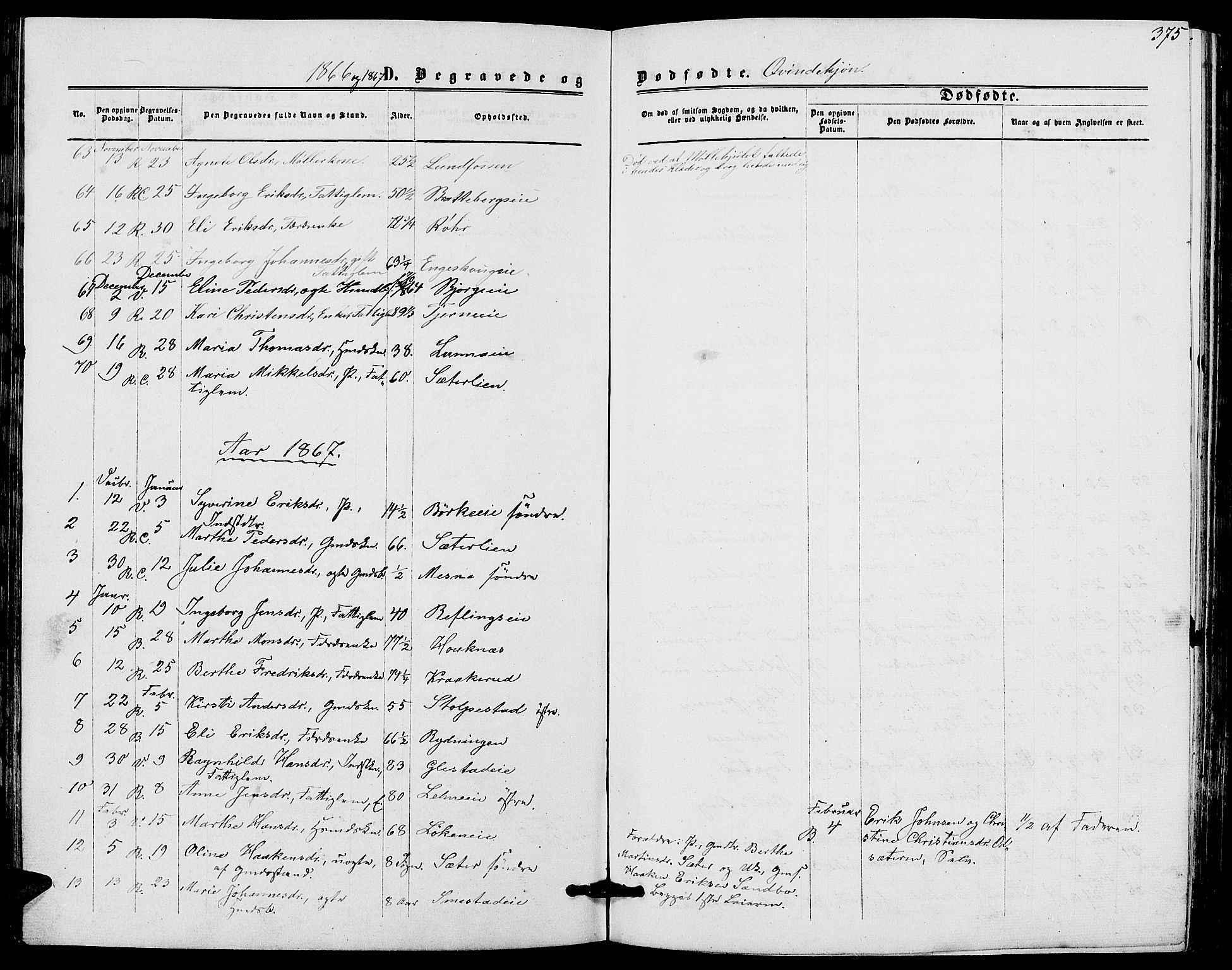 Ringsaker prestekontor, SAH/PREST-014/L/La/L0007: Parish register (copy) no. 7, 1861-1869, p. 375