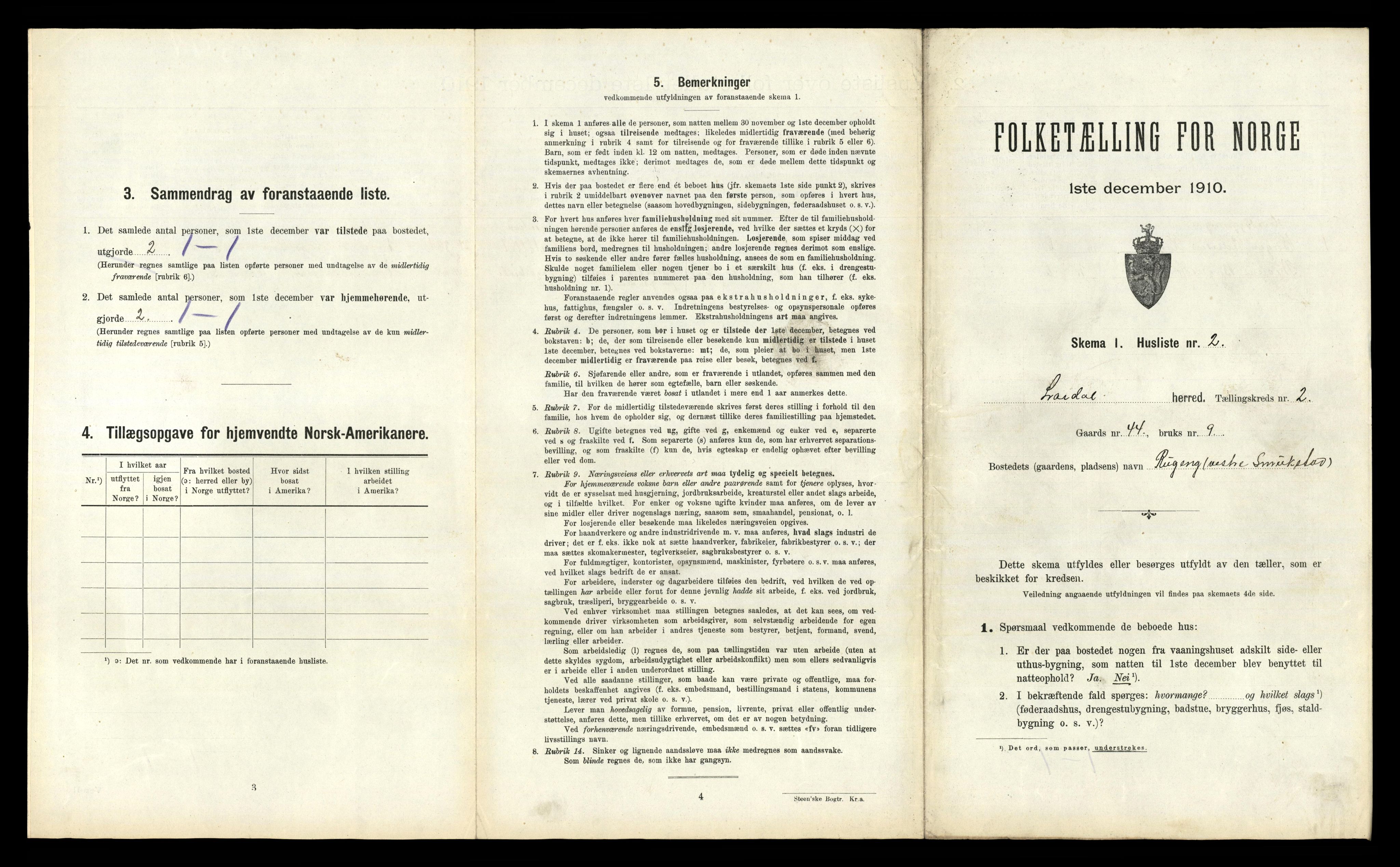 RA, 1910 census for Lardal, 1910, p. 198