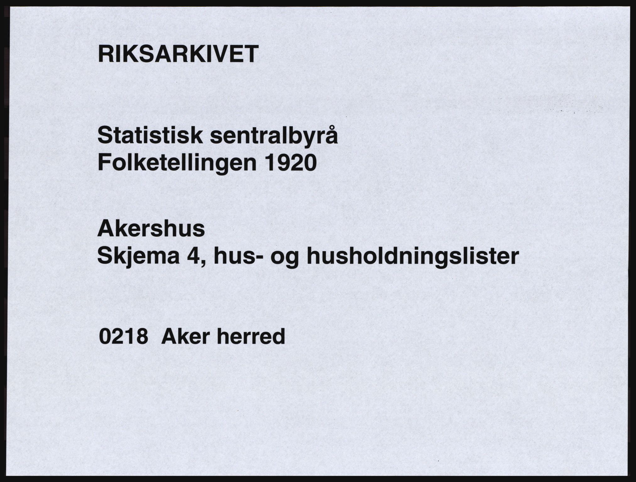 SAO, 1920 census for Aker, 1920, p. 510