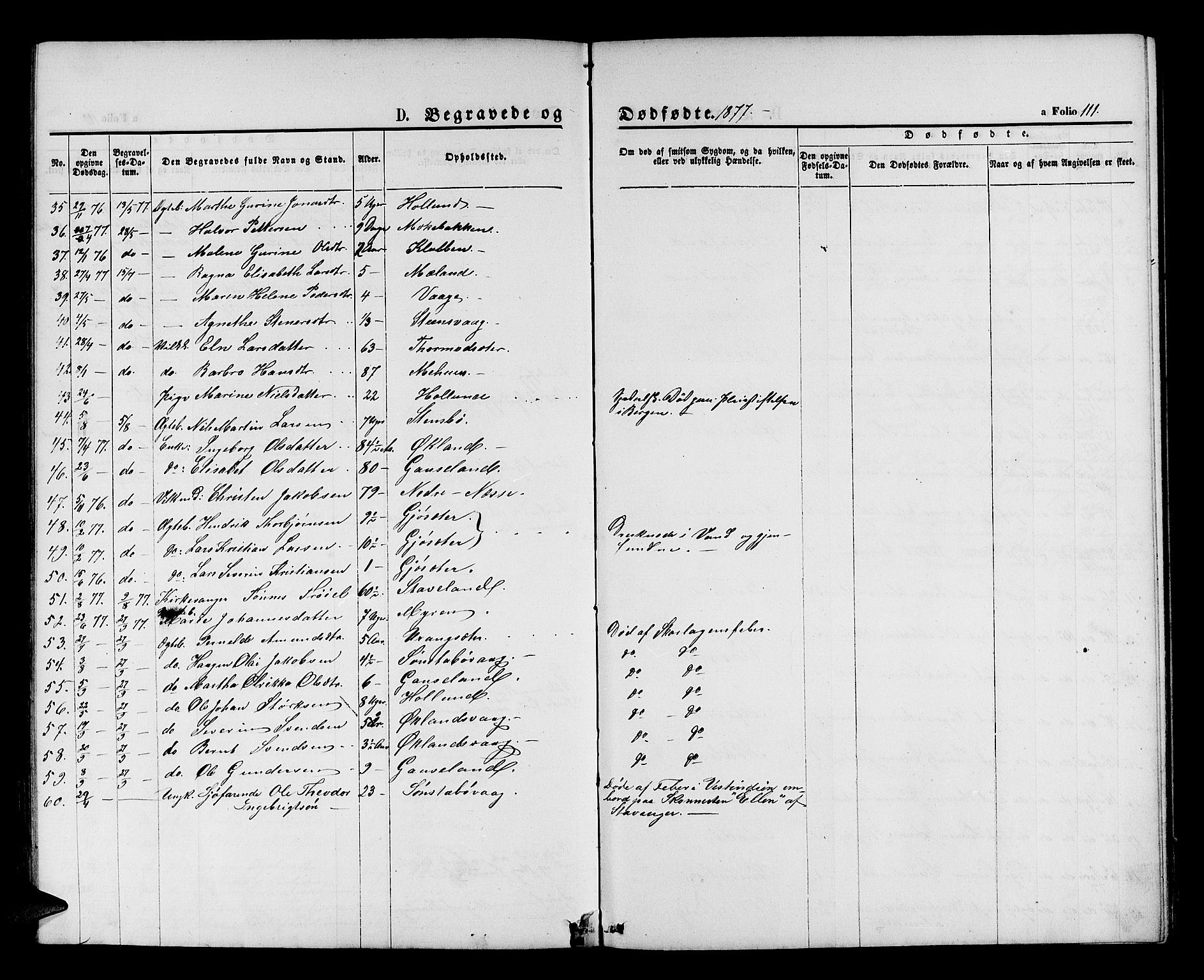 Finnås sokneprestembete, SAB/A-99925/H/Ha/Hab/Habb/L0002: Parish register (copy) no. B 2, 1871-1881, p. 111