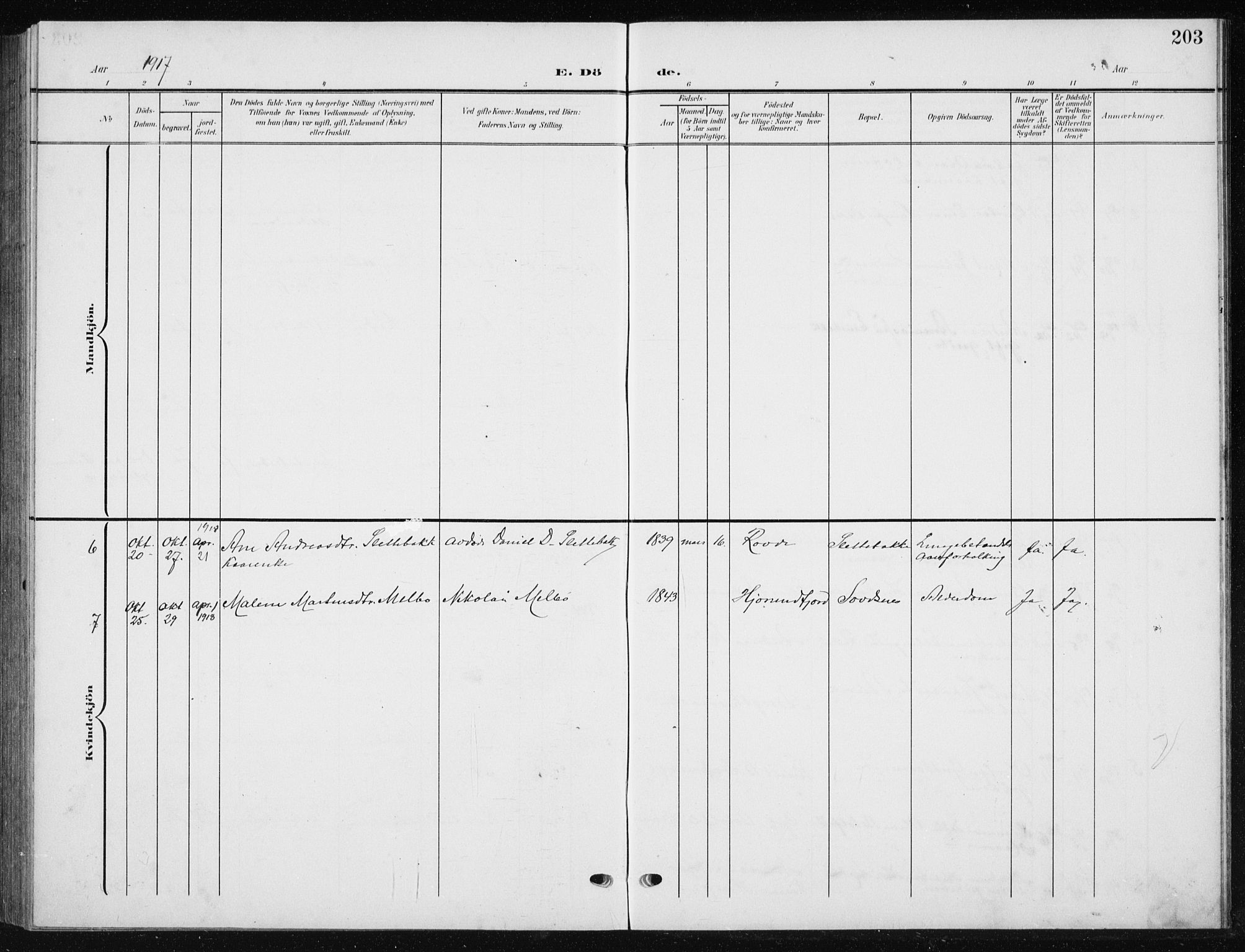 Ministerialprotokoller, klokkerbøker og fødselsregistre - Møre og Romsdal, AV/SAT-A-1454/504/L0061: Parish register (copy) no. 504C03, 1902-1940, p. 203