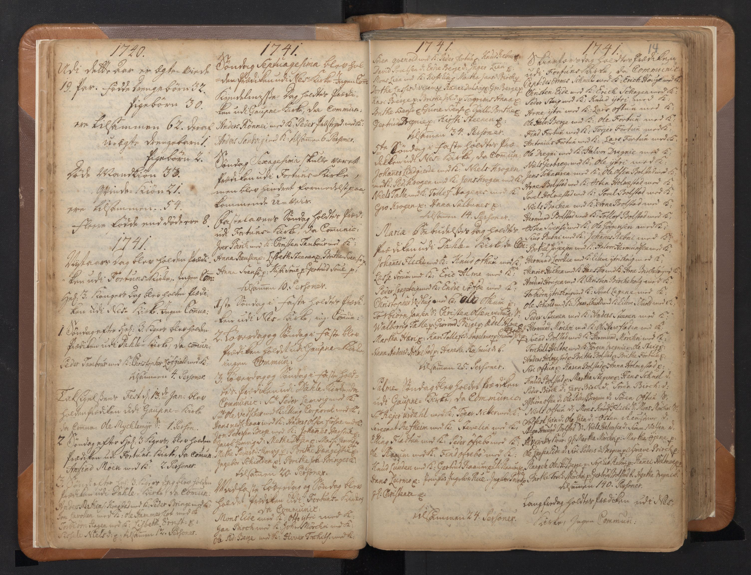 Luster sokneprestembete, SAB/A-81101/H/Haa/Haaa/L0002: Parish register (official) no. A 2, 1751-1796, p. 13b-14a