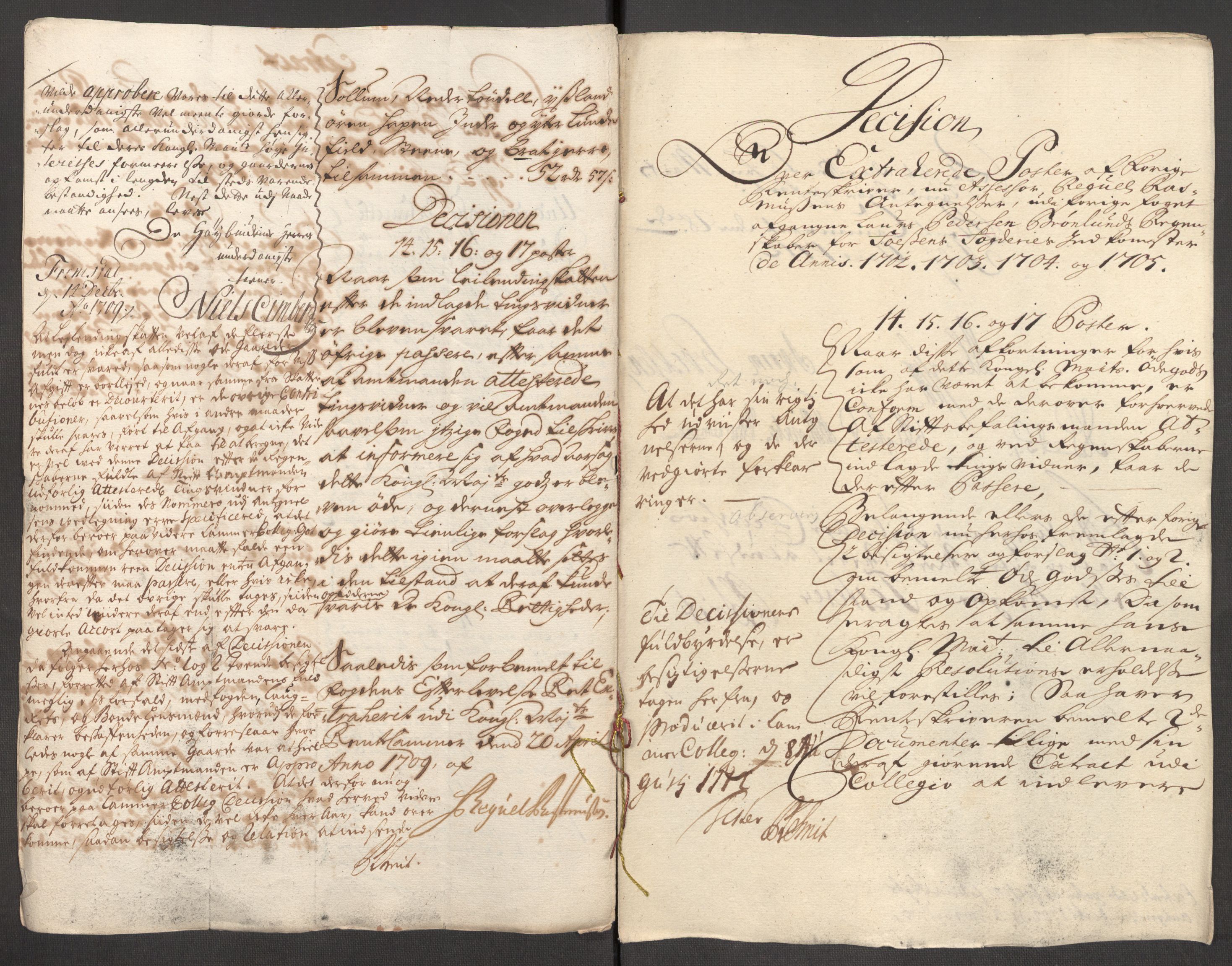 Rentekammeret inntil 1814, Reviderte regnskaper, Fogderegnskap, AV/RA-EA-4092/R57/L3856: Fogderegnskap Fosen, 1704-1705, p. 421