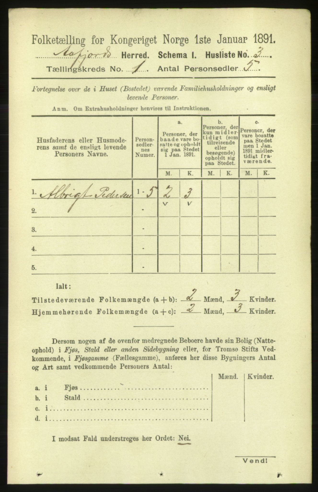 RA, 1891 census for 1630 Åfjord, 1891, p. 39