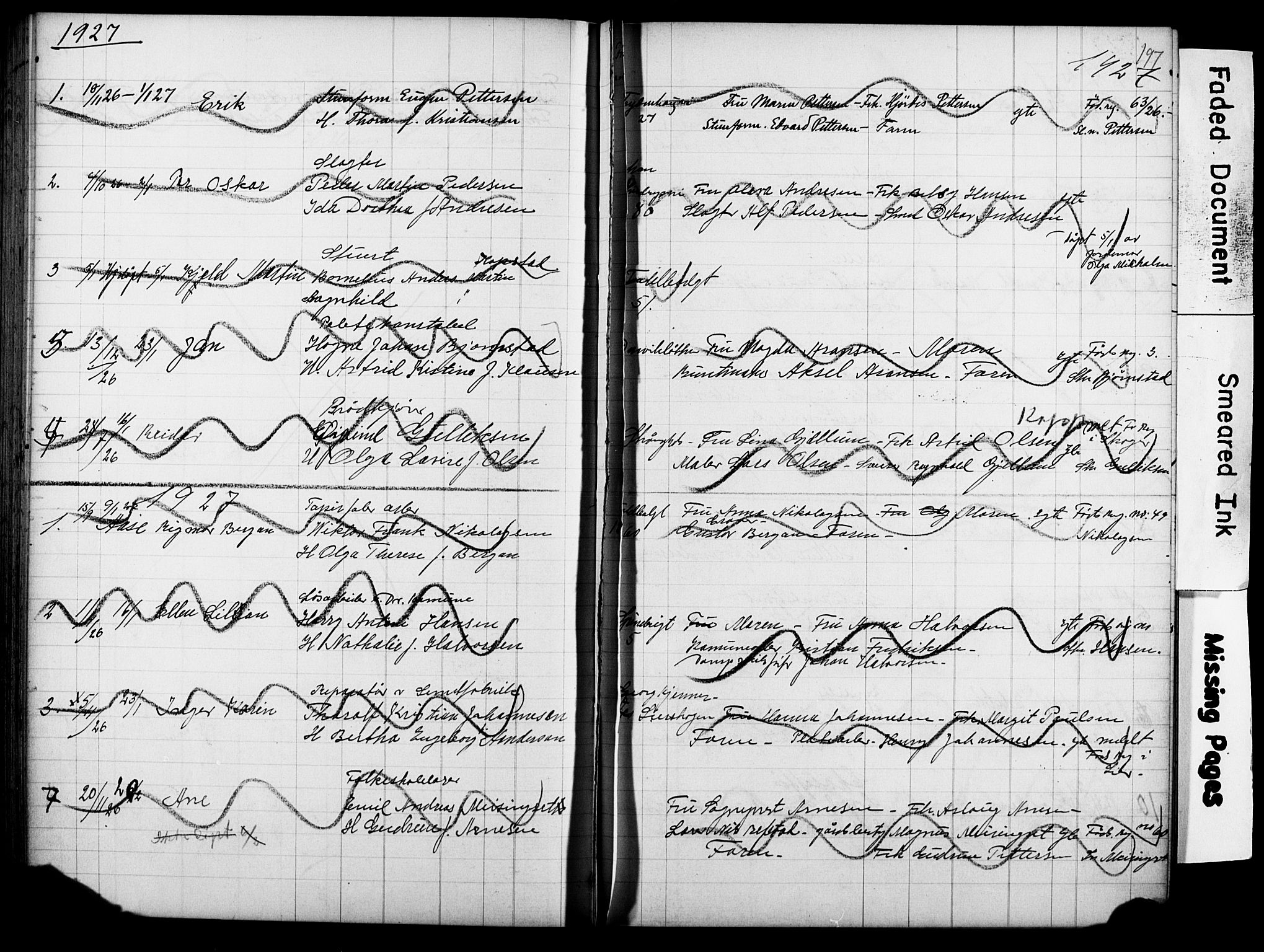 Strømsø kirkebøker, AV/SAKO-A-246/Y/Ya/L0007: Parish register draft no. I 7, 1915-1932, p. 197