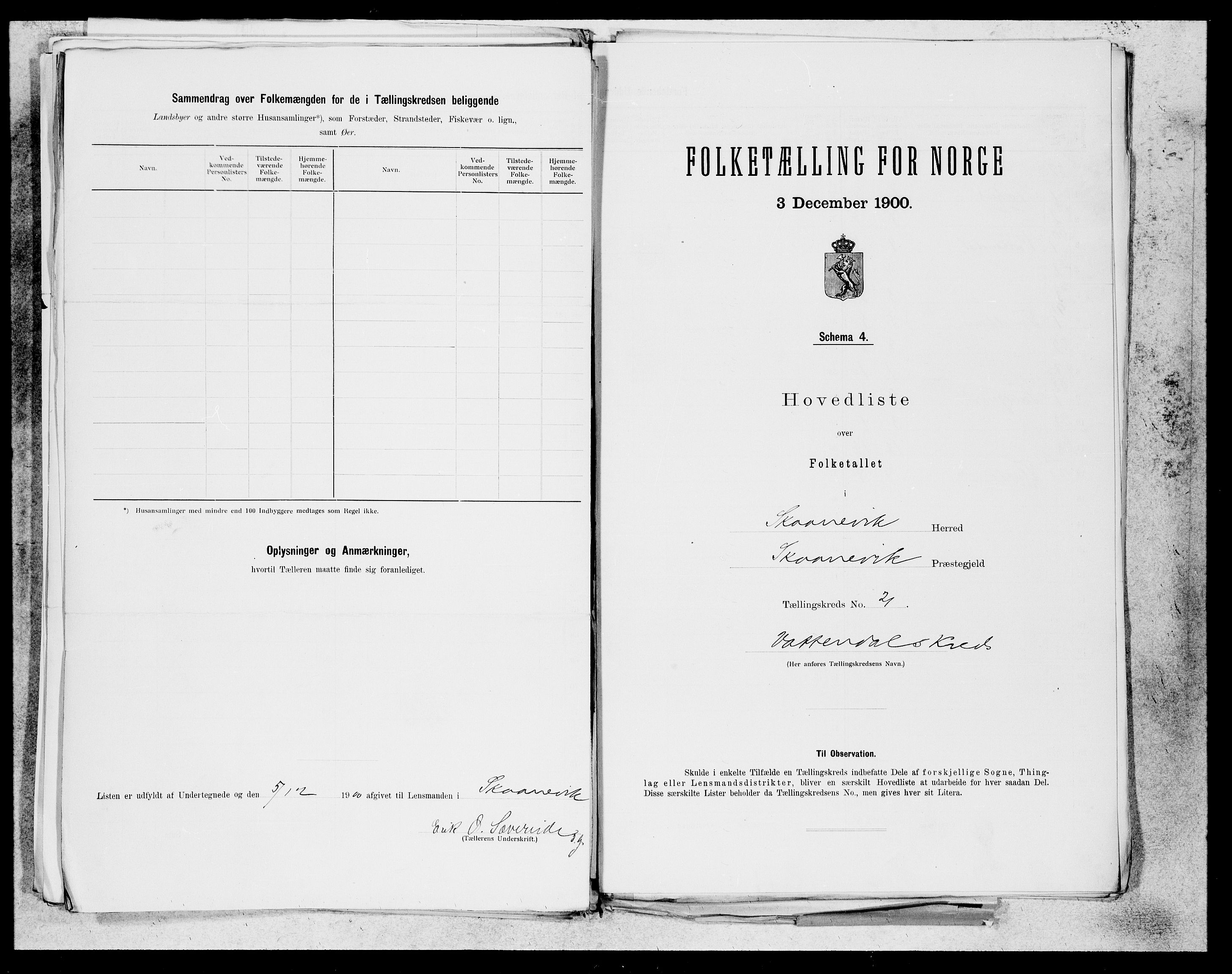 SAB, 1900 census for Skånevik, 1900, p. 41