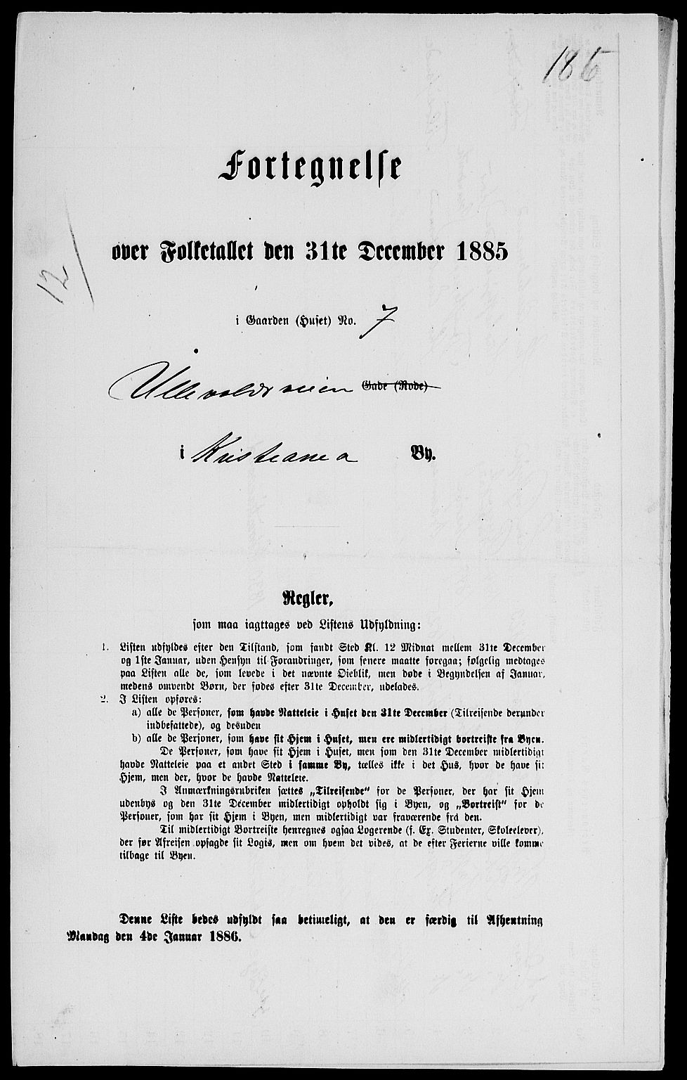 RA, 1885 census for 0301 Kristiania, 1885, p. 5988