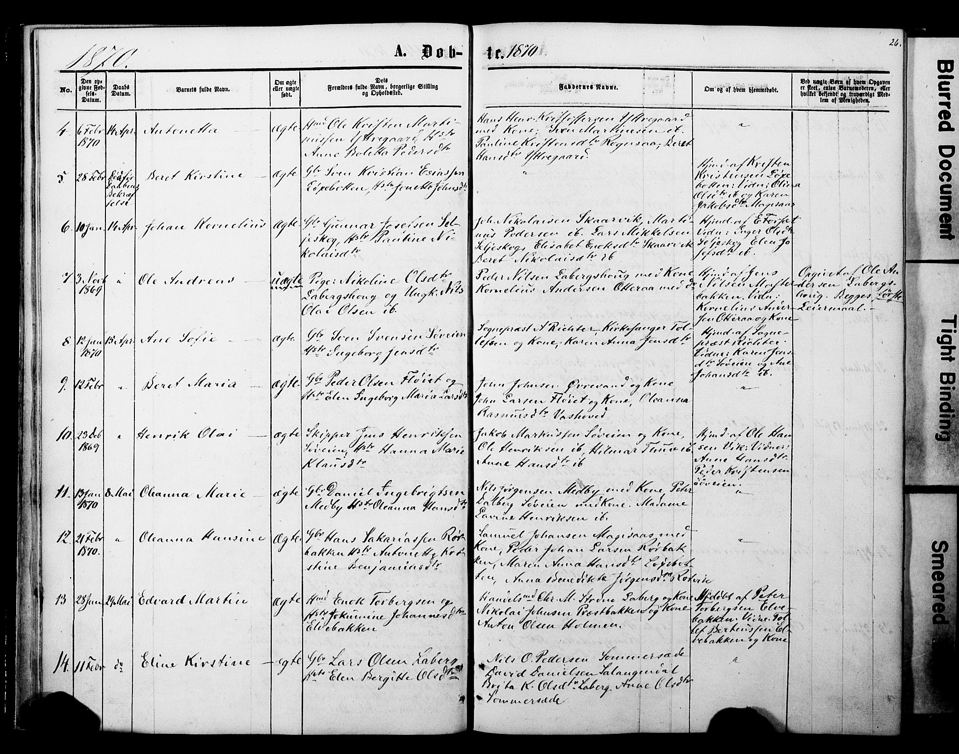 Ibestad sokneprestembete, SATØ/S-0077/H/Ha/Haa/L0013kirke: Parish register (official) no. 13, 1865-1879, p. 26