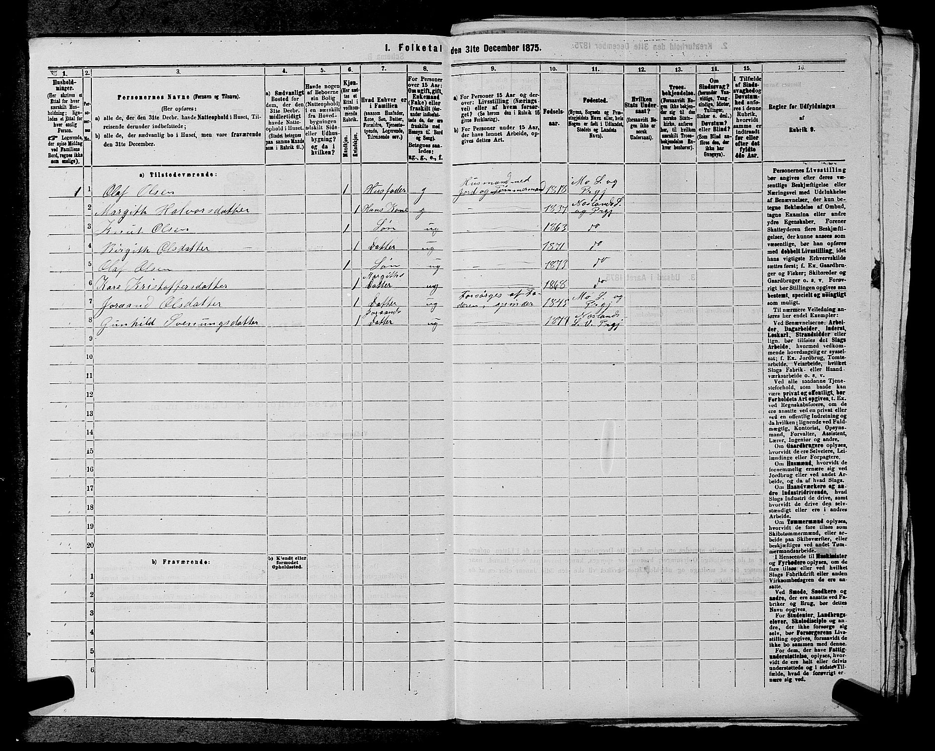 SAKO, 1875 census for 0834P Vinje, 1875, p. 46