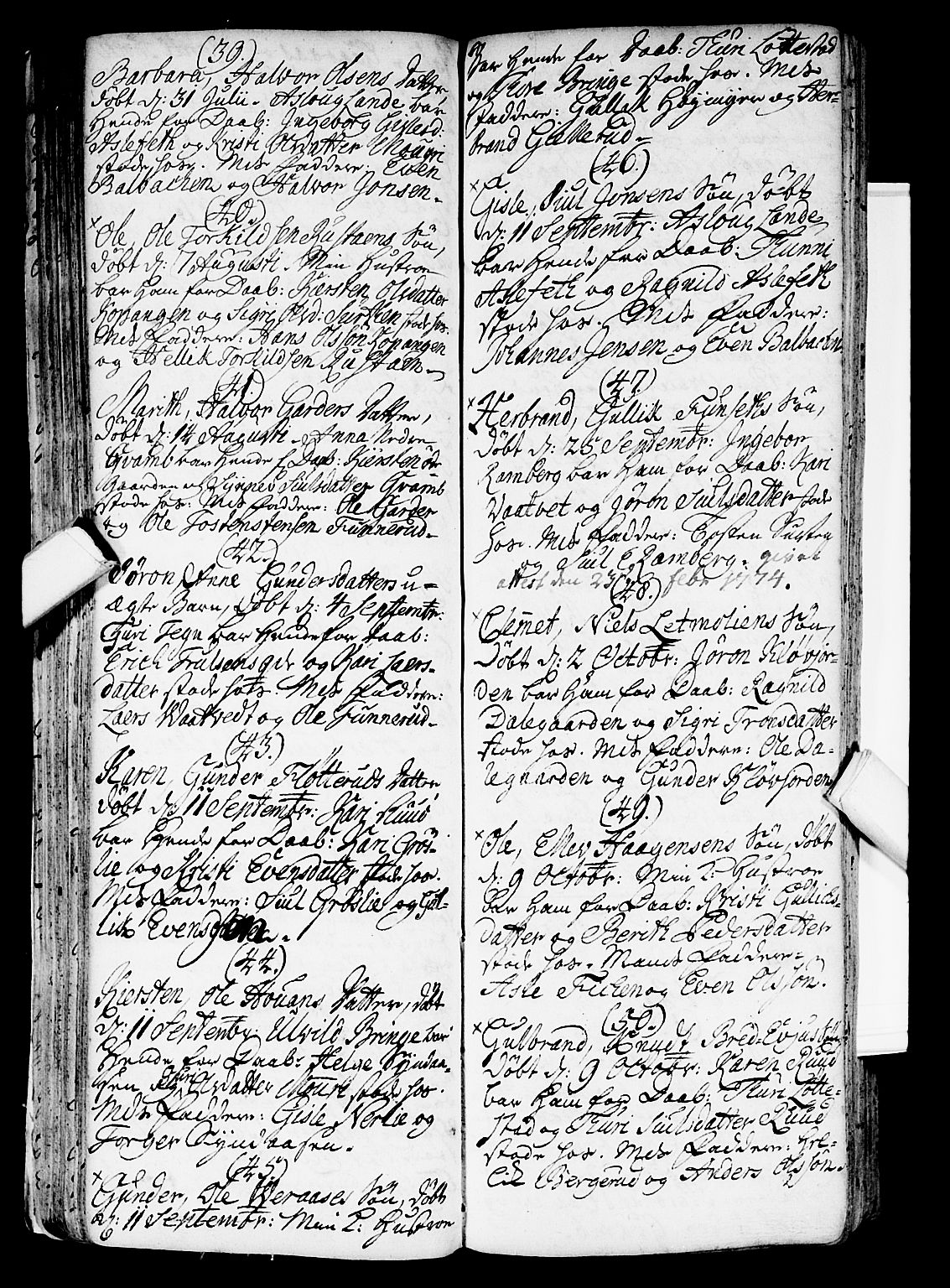 Flesberg kirkebøker, AV/SAKO-A-18/F/Fa/L0002: Parish register (official) no. I 2, 1726-1747