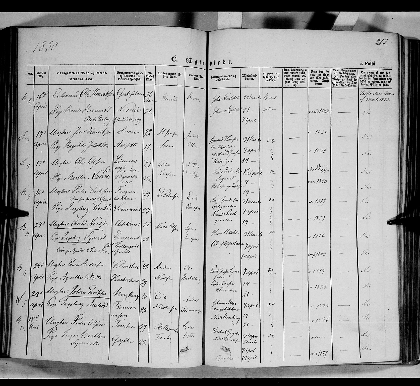 Biri prestekontor, AV/SAH-PREST-096/H/Ha/Haa/L0005: Parish register (official) no. 5, 1843-1854, p. 212