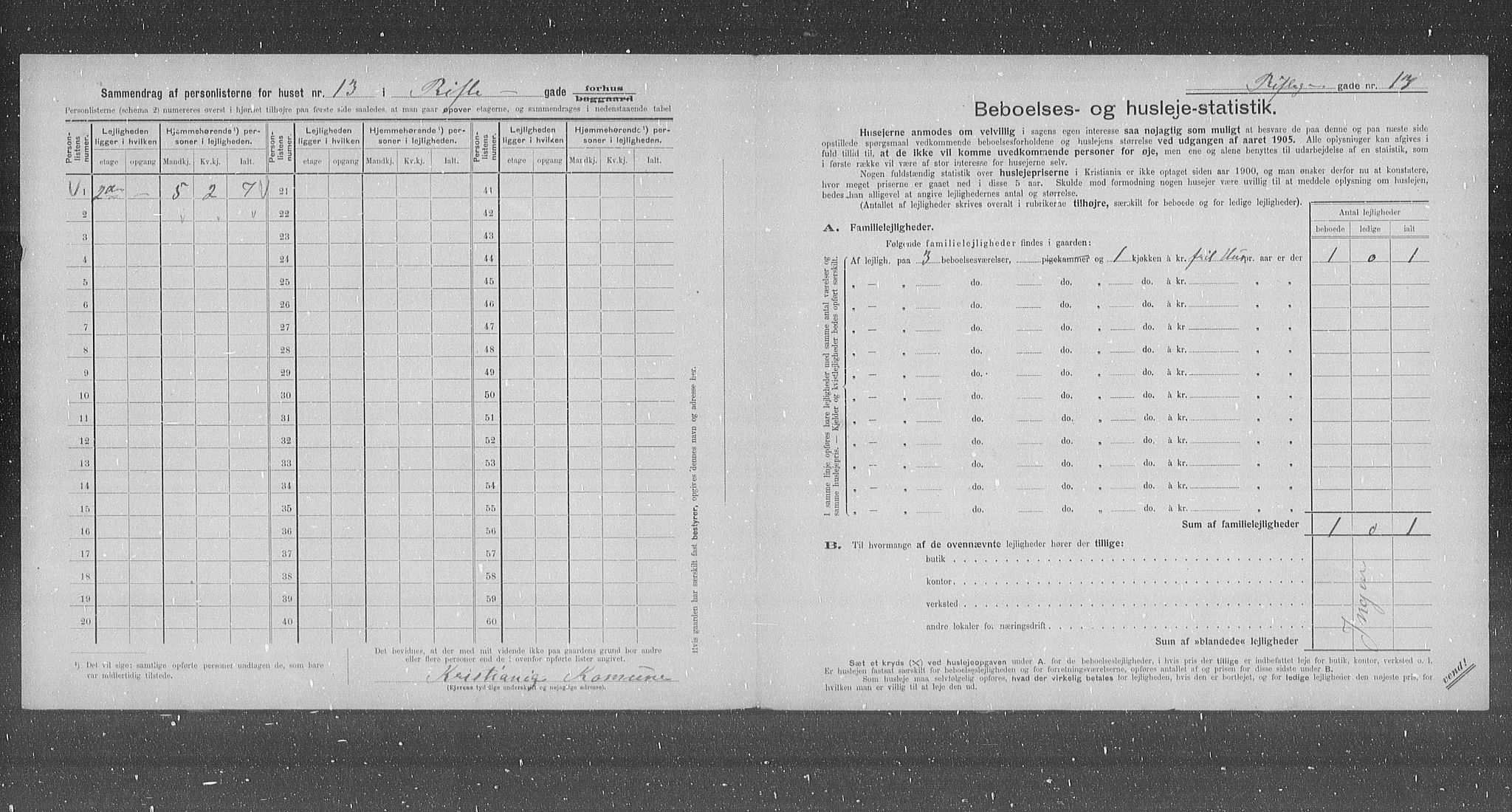 OBA, Municipal Census 1905 for Kristiania, 1905, p. 43803