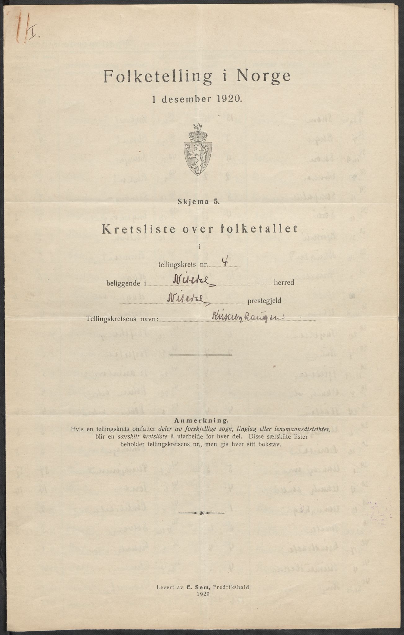 SAO, 1920 census for Nittedal, 1920, p. 23