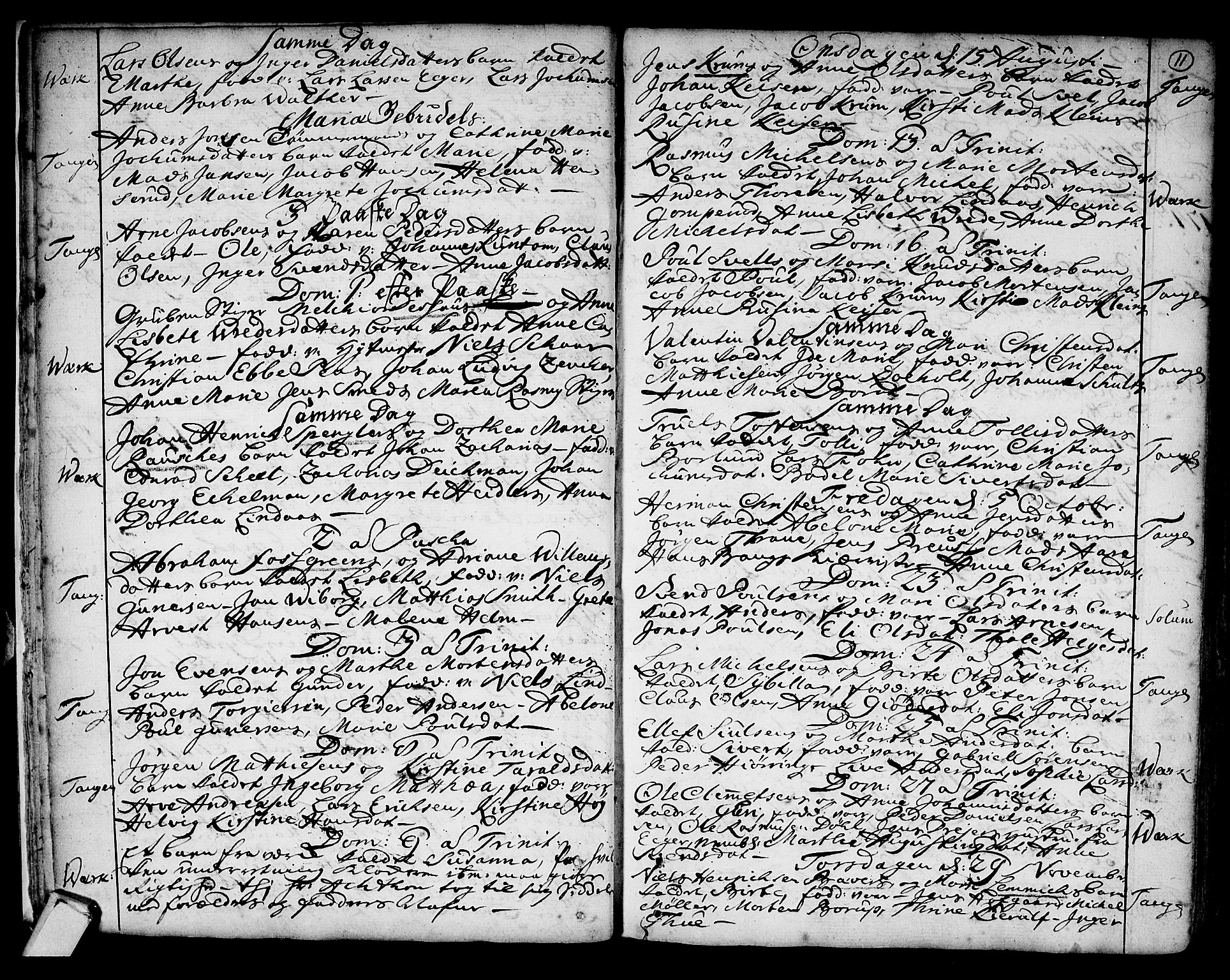 Strømsø kirkebøker, SAKO/A-246/F/Fb/L0002: Parish register (official) no. II 2, 1739-1814, p. 11